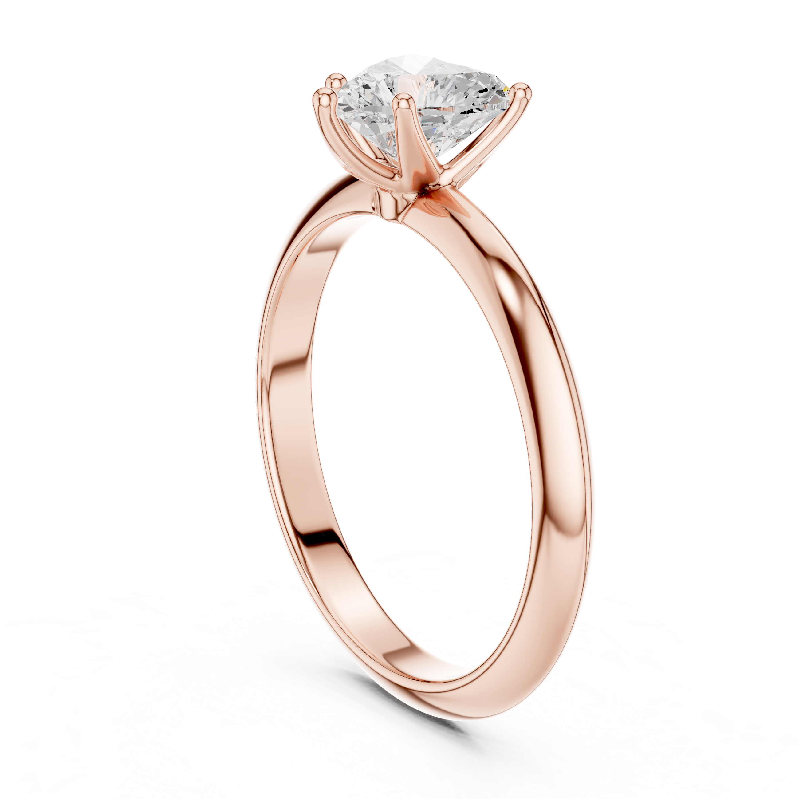 Amora Heart Cut Solitaire Diamond Engagement Ring