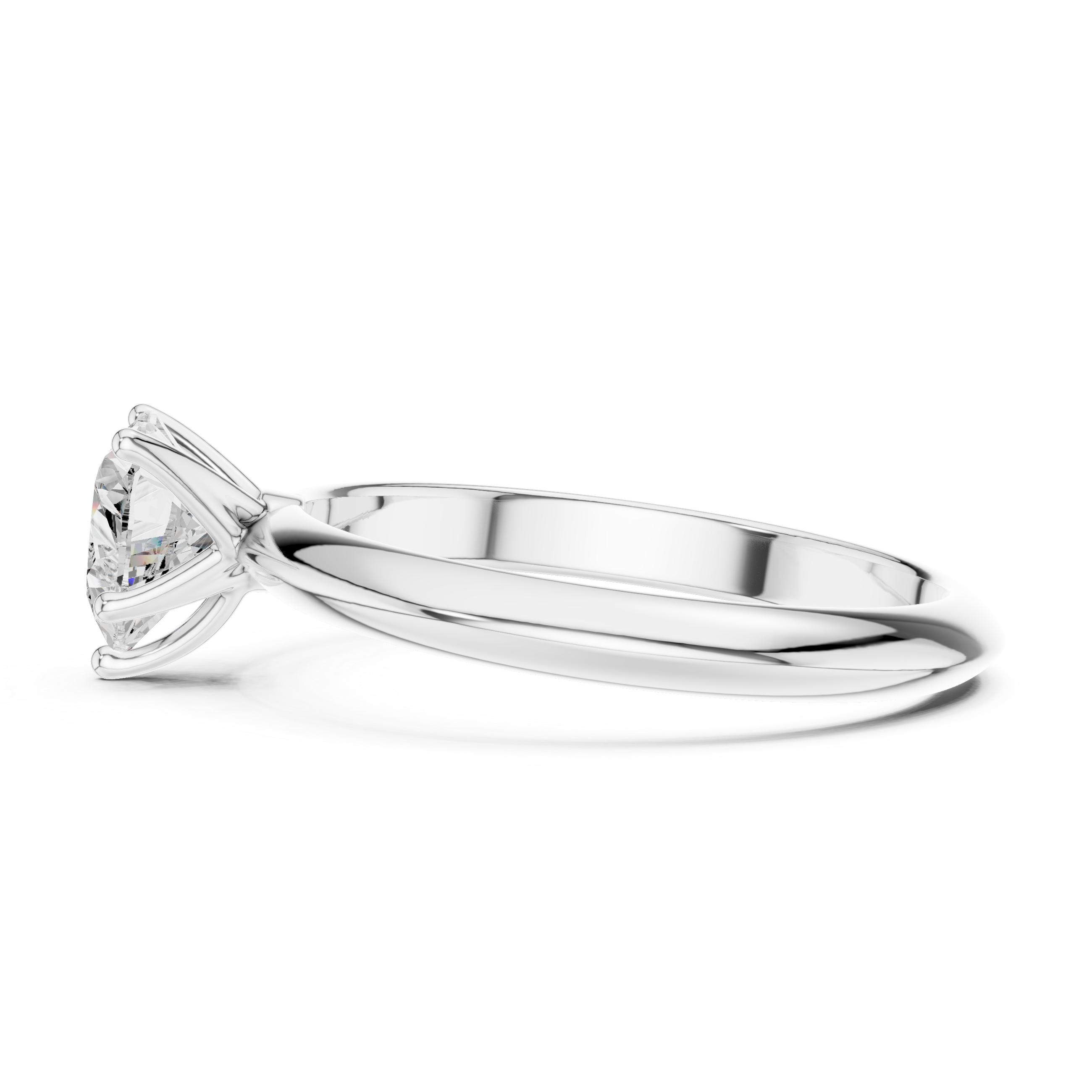Amora Heart Cut Solitaire Diamond Engagement Ring