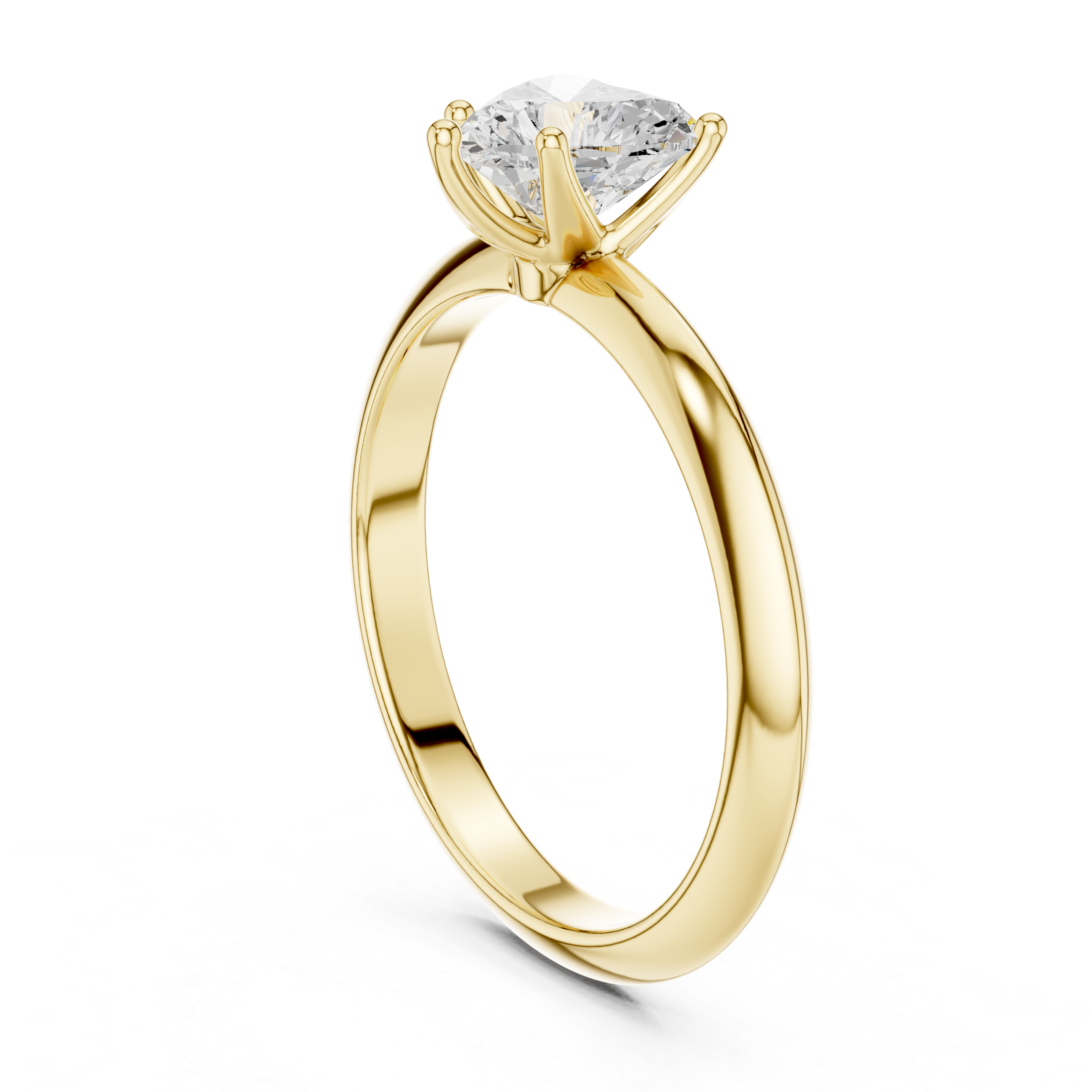 Amora Heart Cut Solitaire Diamond Engagement Ring