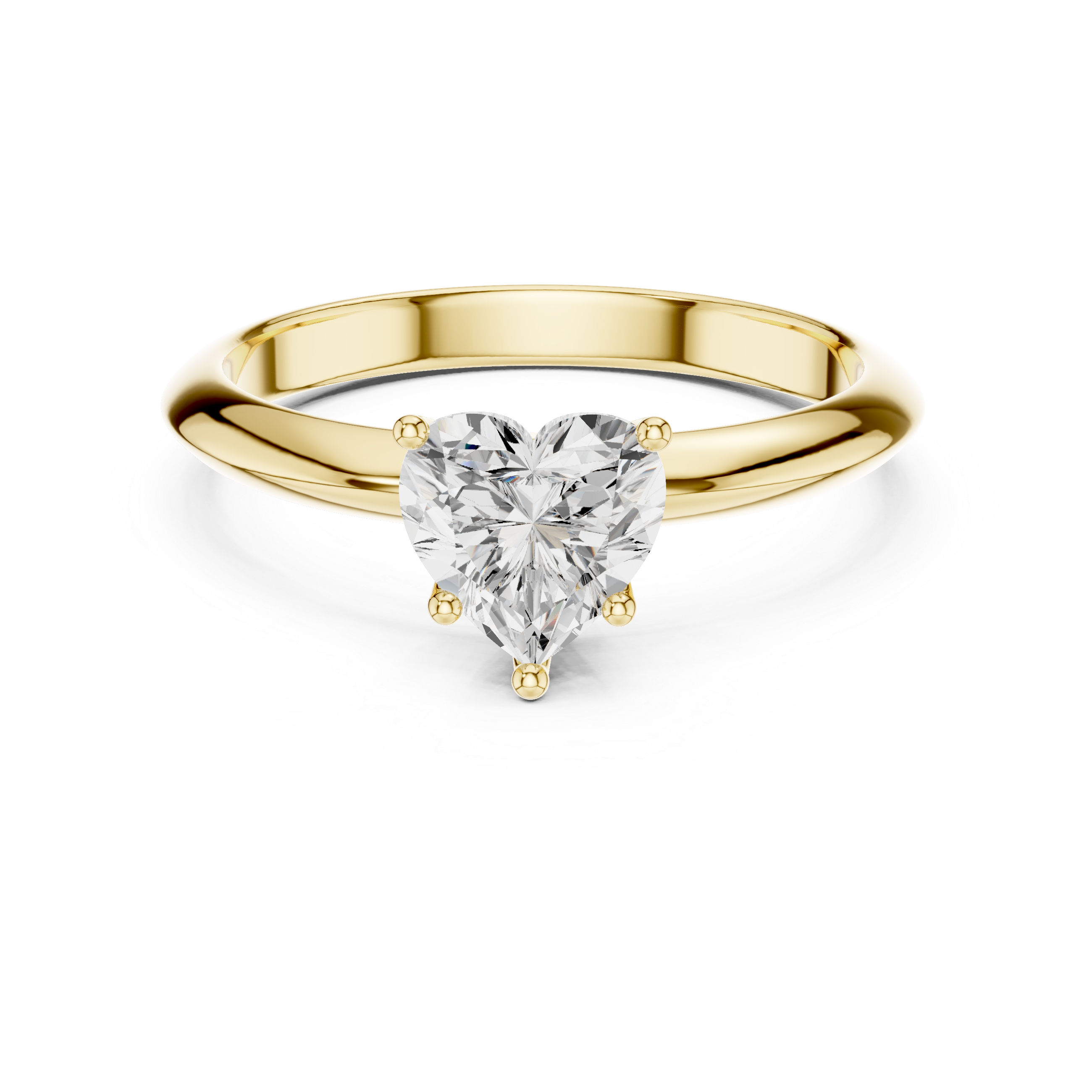 Amora Heart Cut Solitaire Diamond Engagement Ring