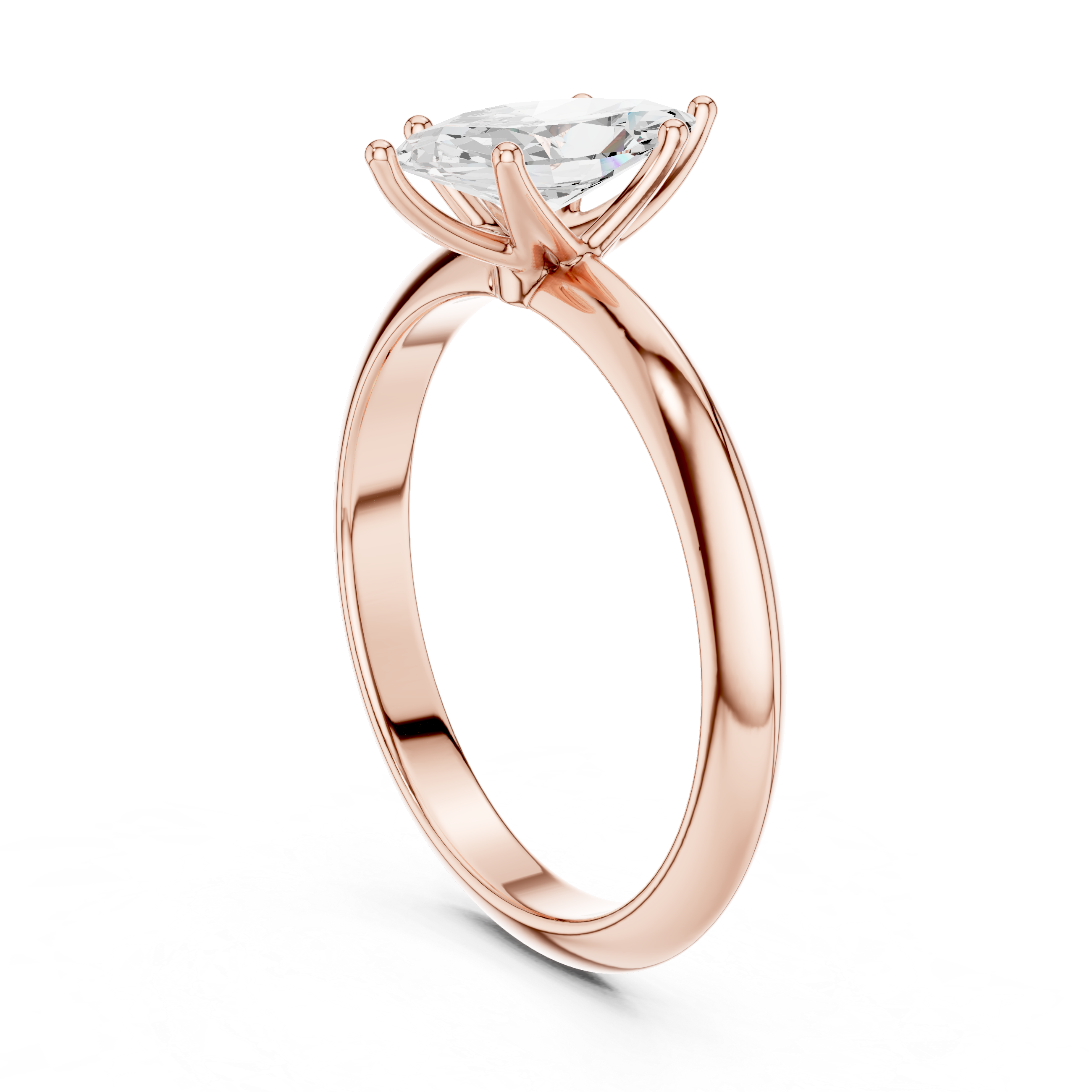 Aurielle Marquise Cut Solitaire Diamond Engagement Ring