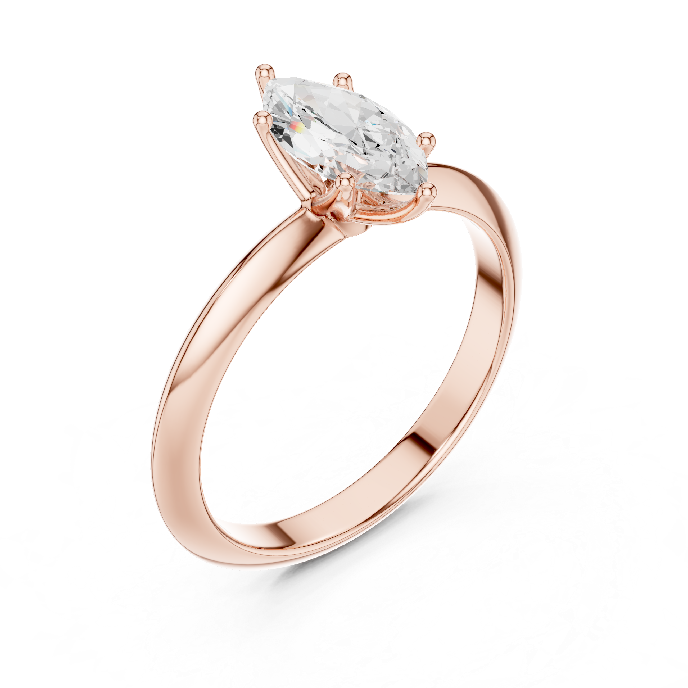 Aurielle Marquise Cut Solitaire Diamond Engagement Ring