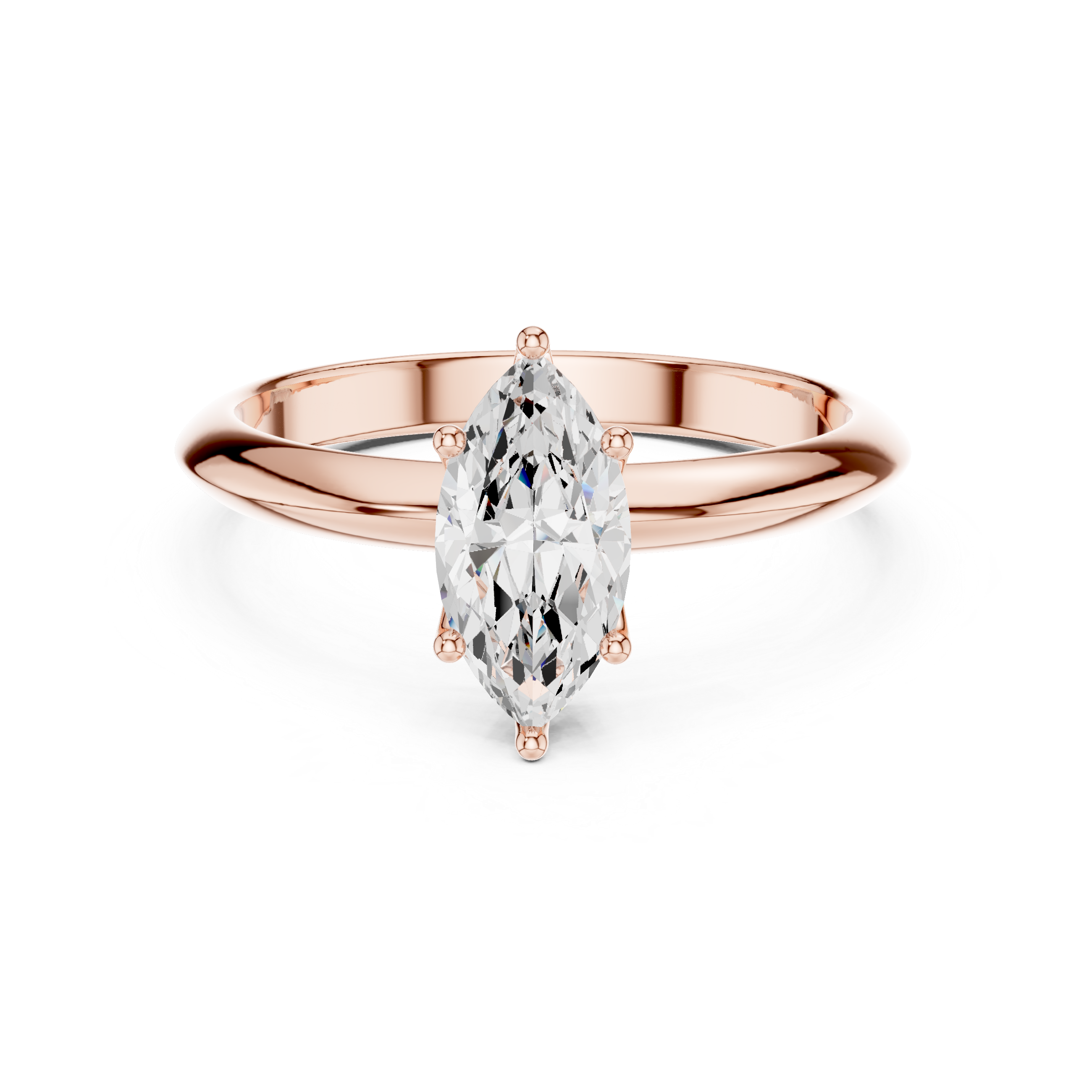 Aurielle Marquise Cut Solitaire Diamond Engagement Ring