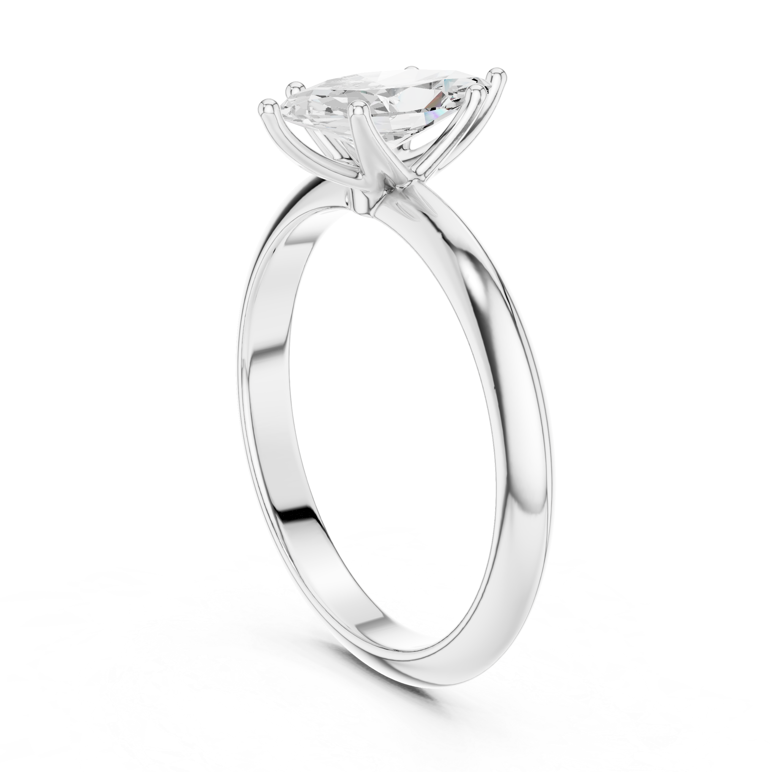 Aurielle Marquise Cut Solitaire Diamond Engagement Ring