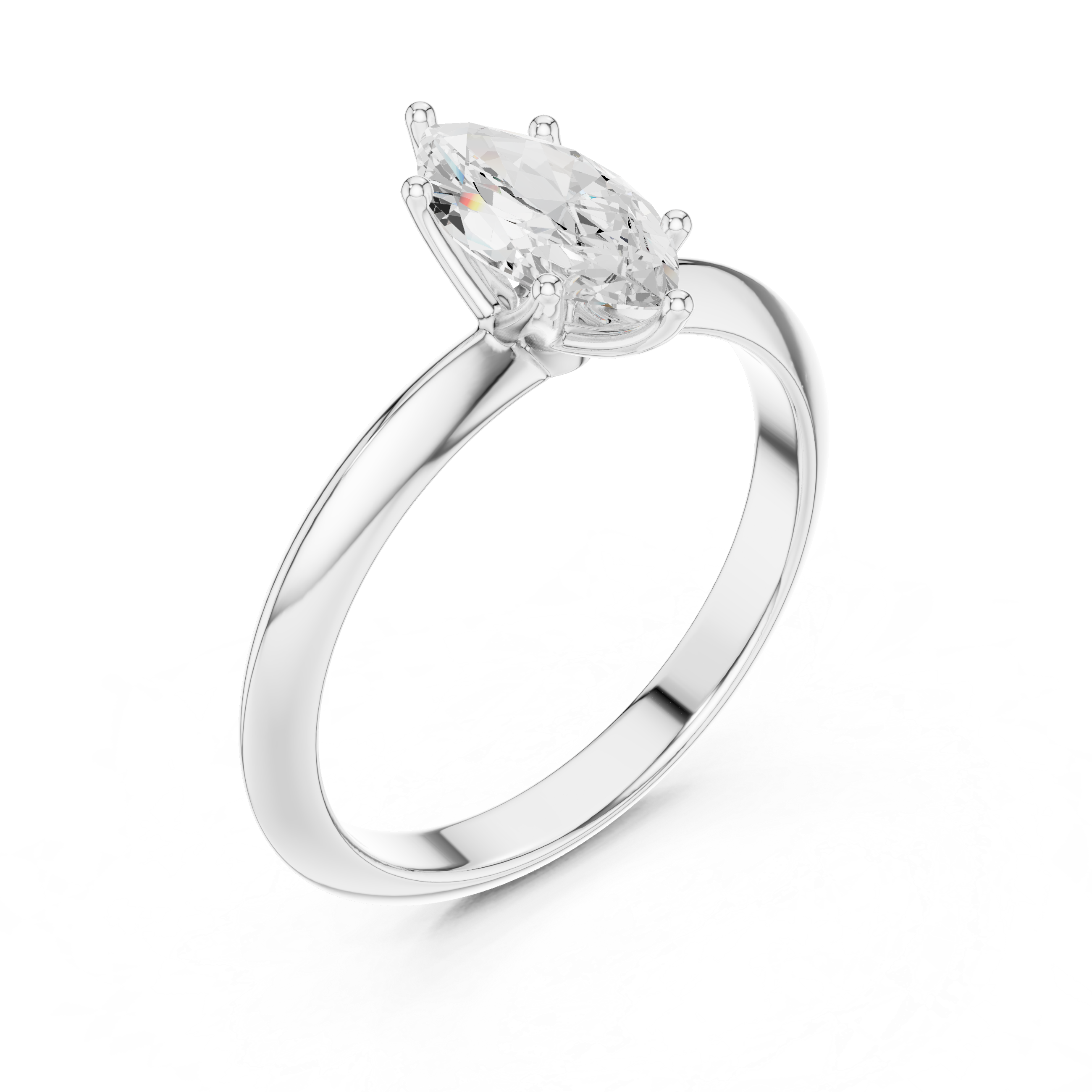 Aurielle Marquise Cut Solitaire Diamond Engagement Ring