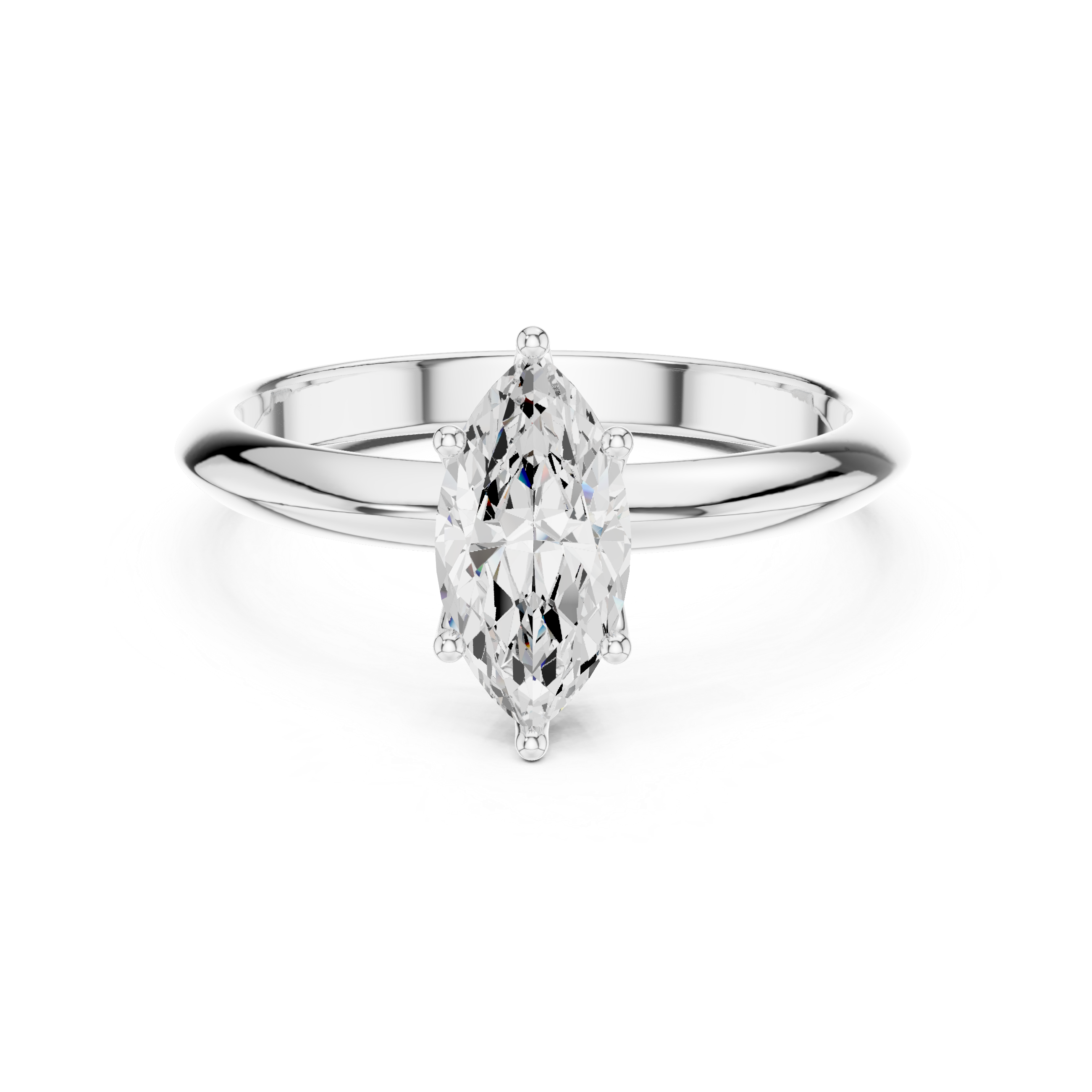 Aurielle Marquise Cut Solitaire Diamond Engagement Ring
