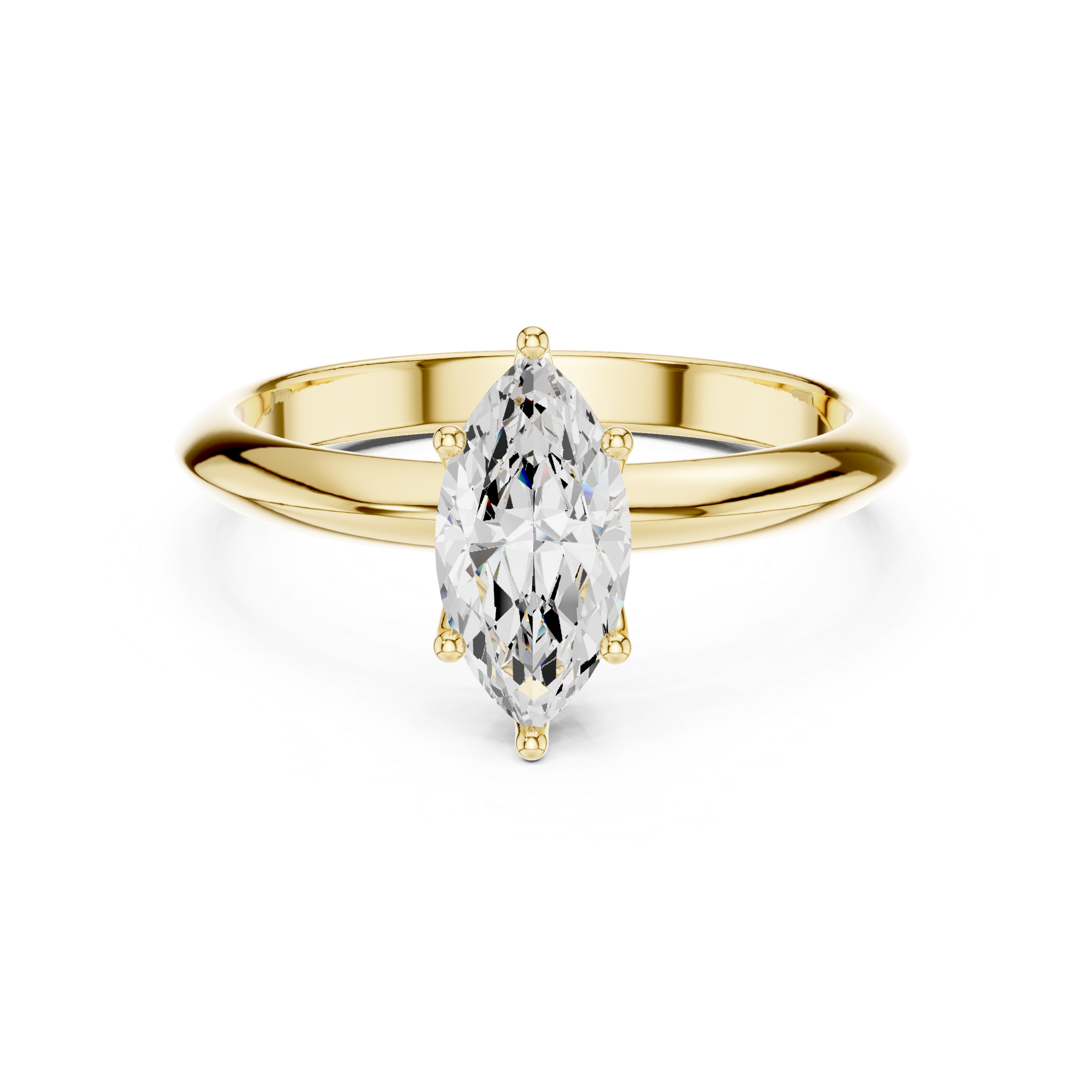 Aurielle Marquise Cut Solitaire Diamond Engagement Ring