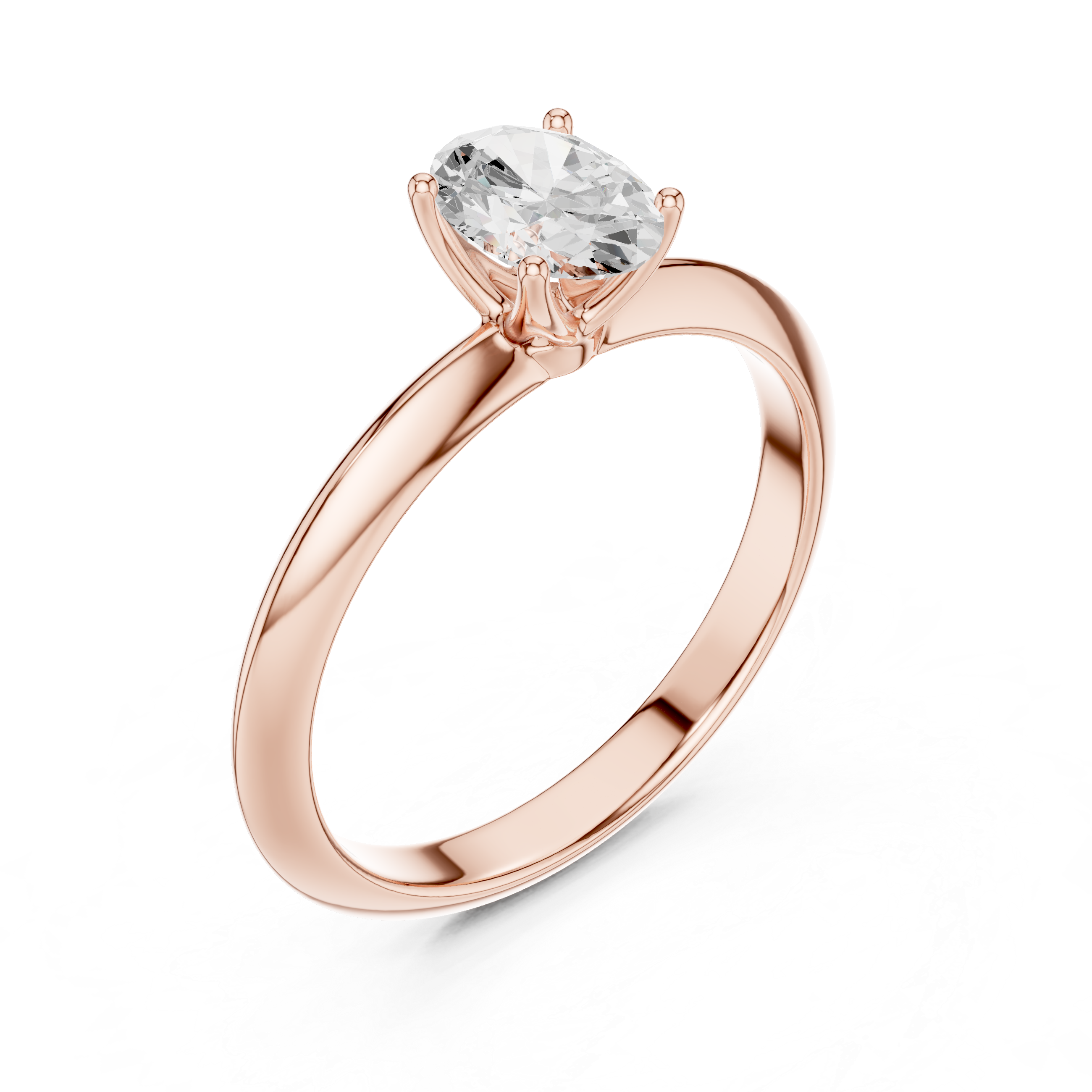 Aurielle Oval Cut Solitaire Diamond Engagement Ring