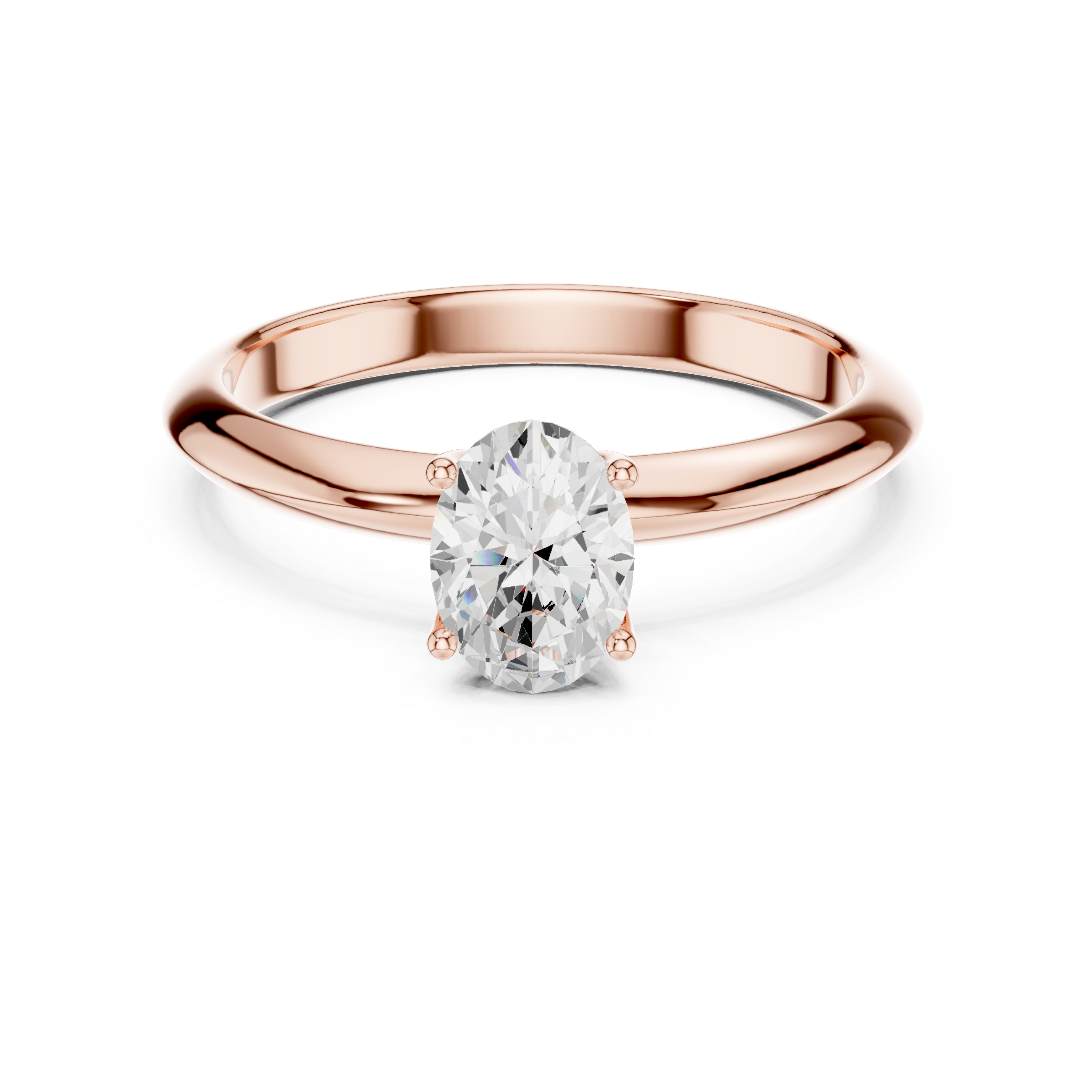 Aurielle Oval Cut Solitaire Diamond Engagement Ring