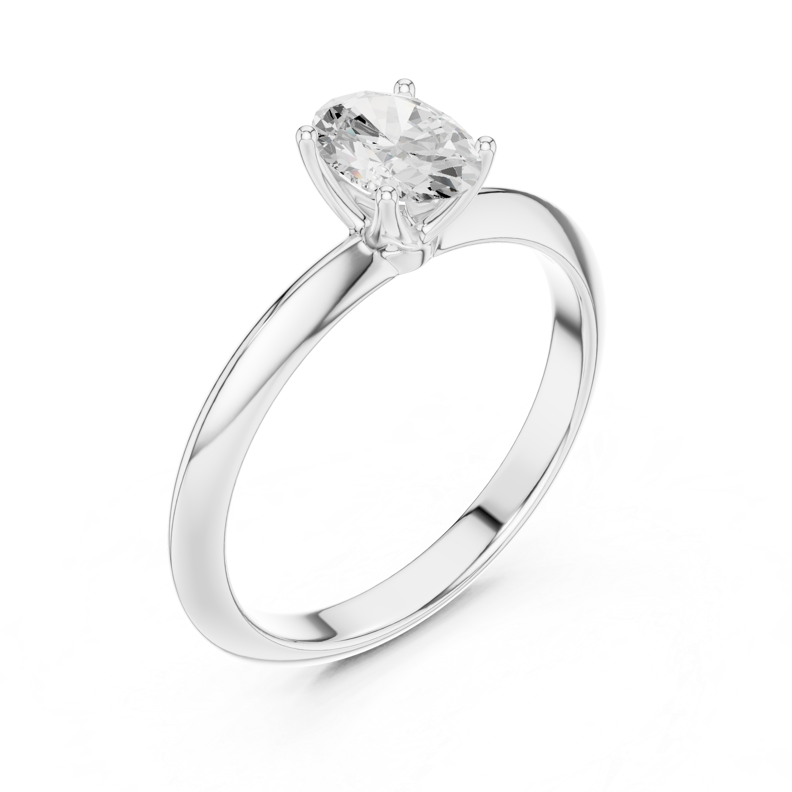 Aurielle Oval Cut Solitaire Diamond Engagement Ring