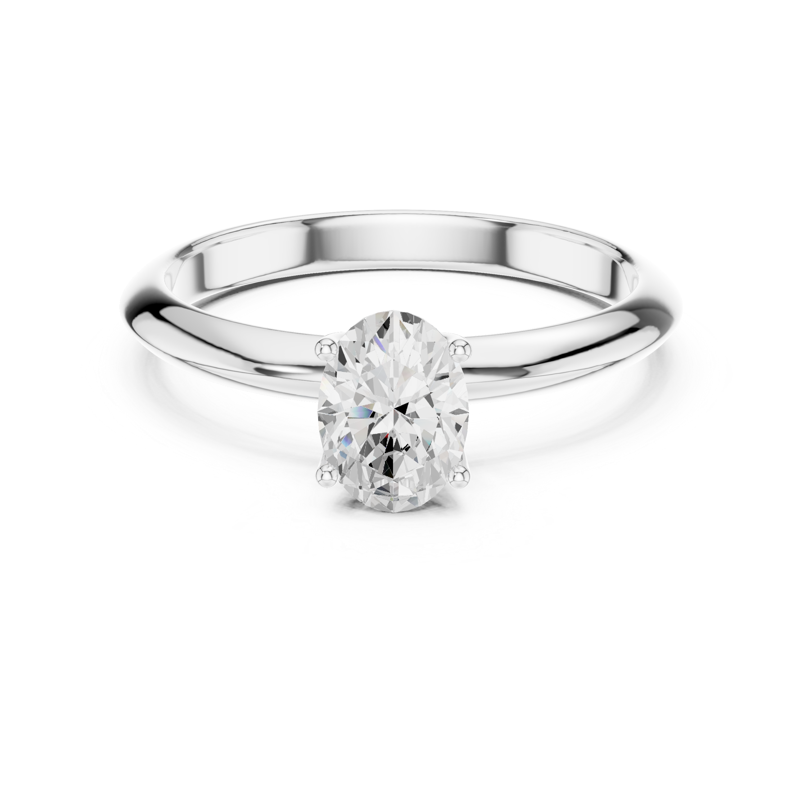 Aurielle Oval Cut Solitaire Diamond Engagement Ring