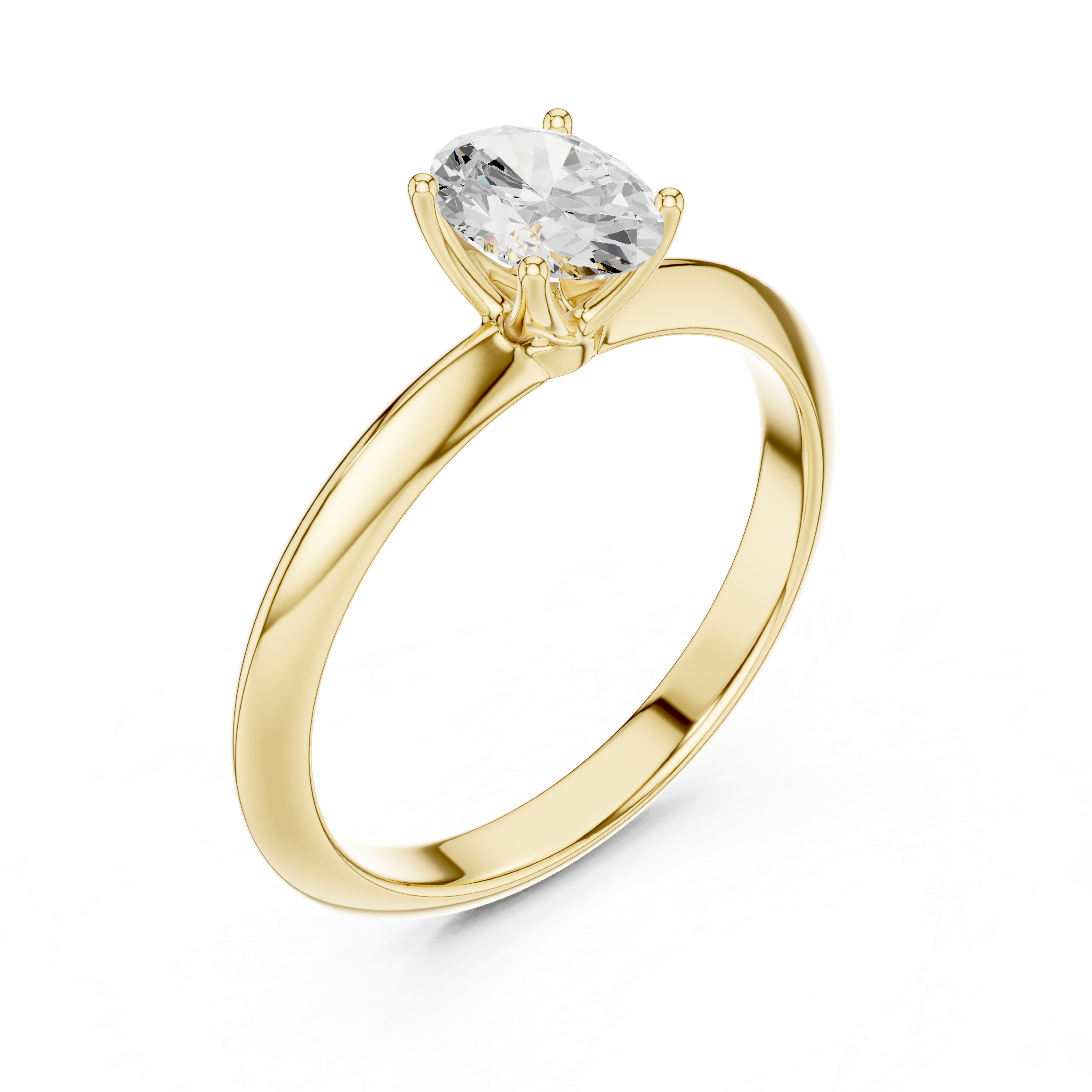 Aurielle Oval Cut Solitaire Diamond Engagement Ring