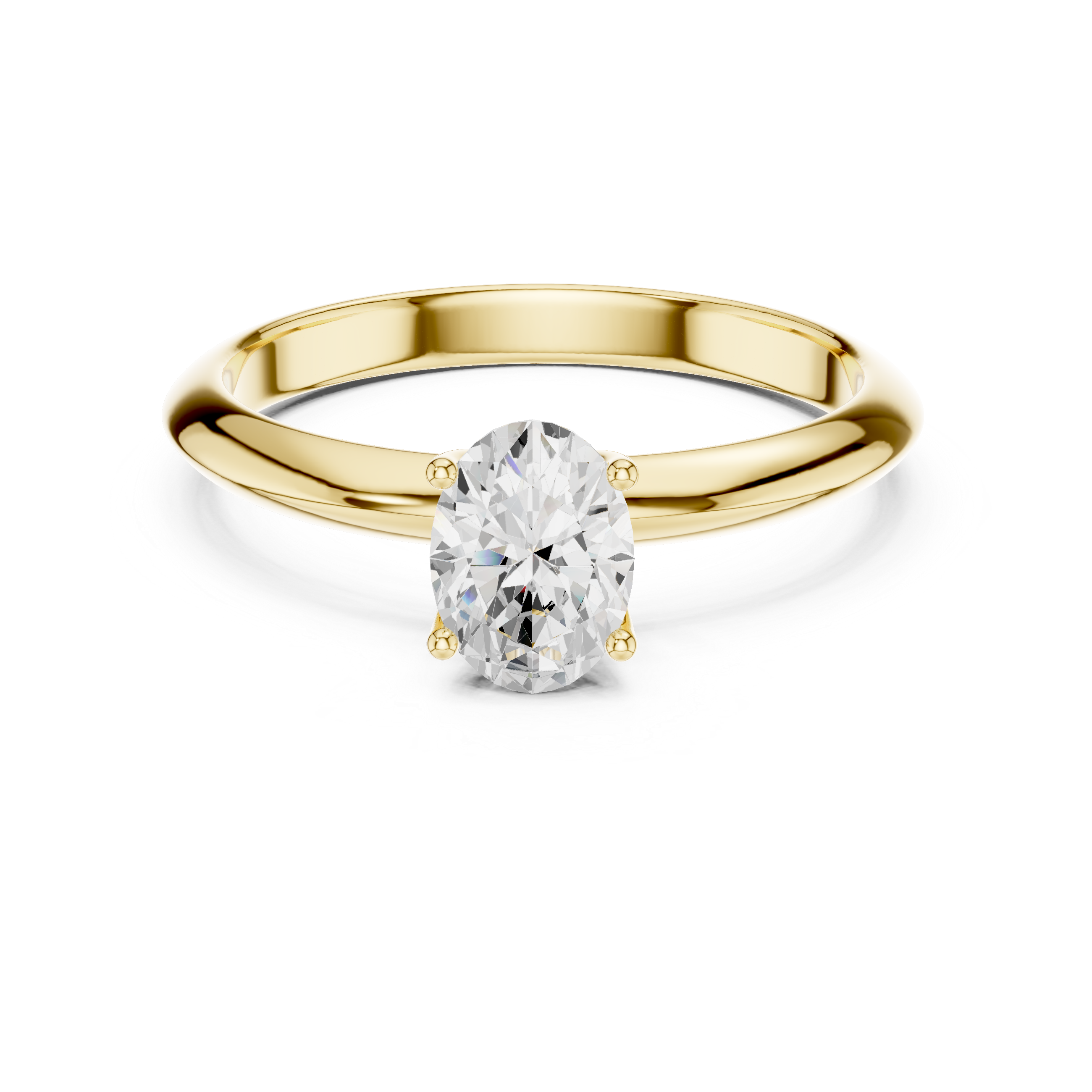 Aurielle Oval Cut Solitaire Diamond Engagement Ring
