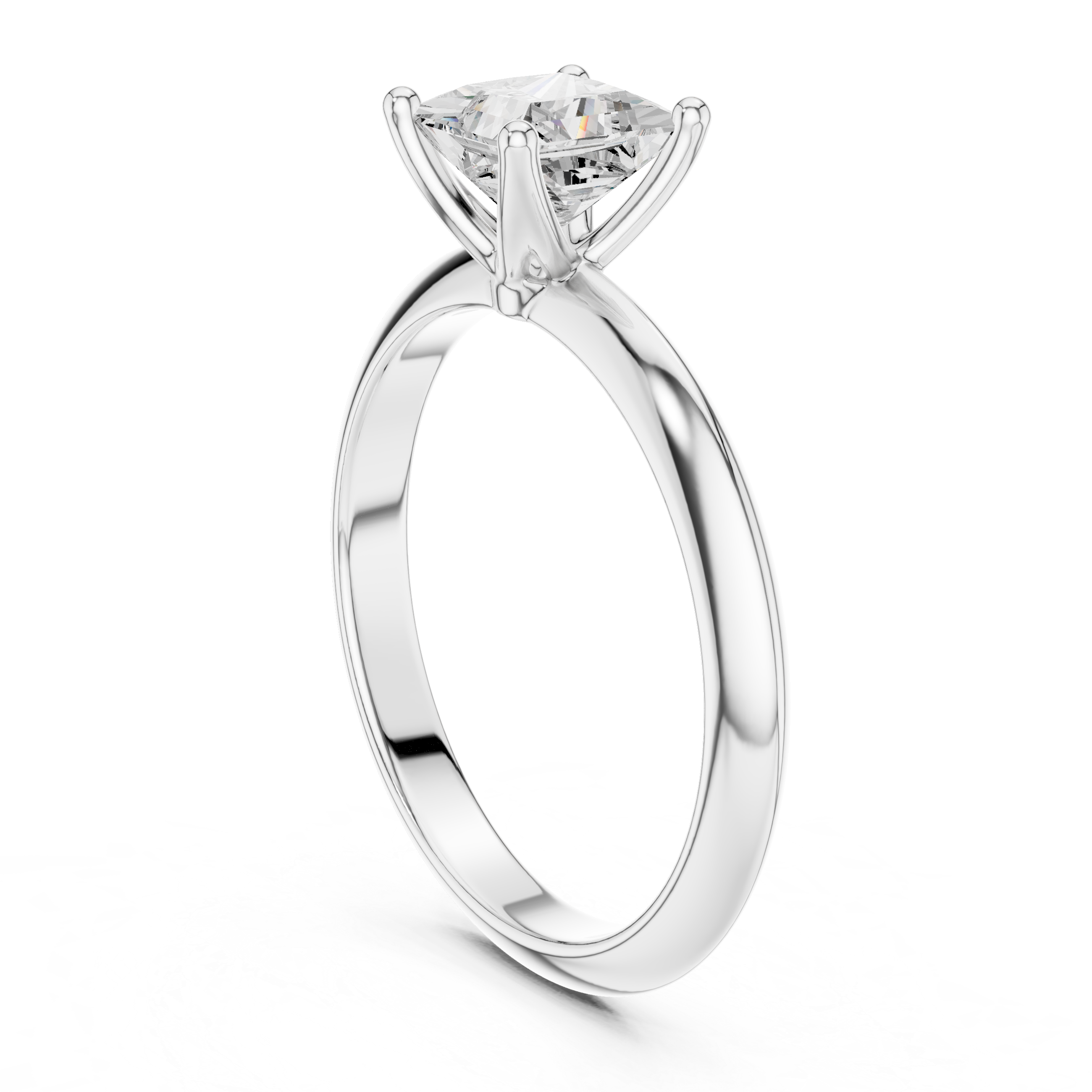 Aurielle Princess Cut Solitaire Diamond Engagement Ring