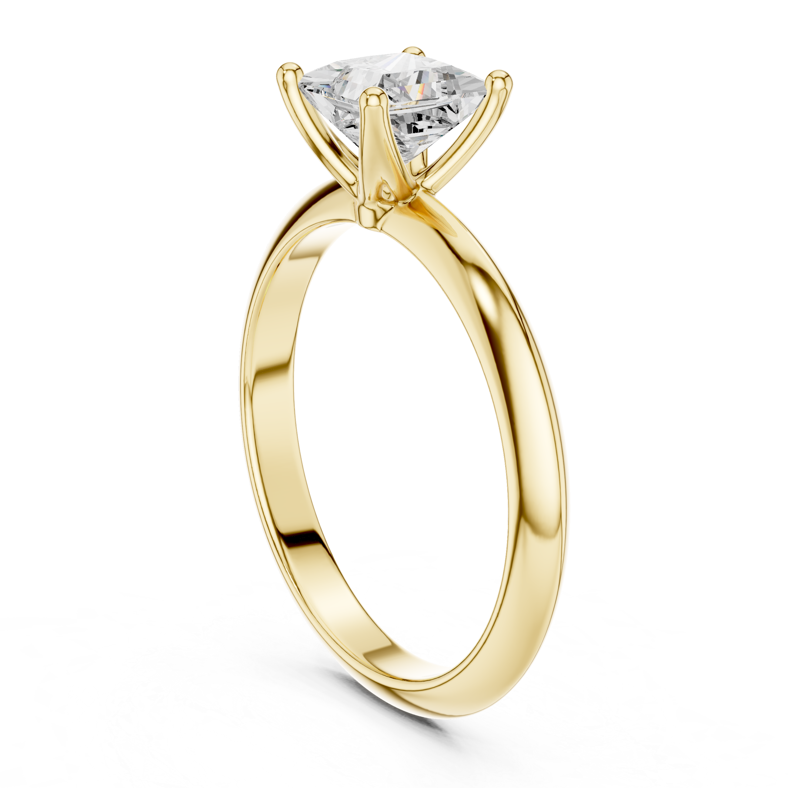 Aurielle Princess Cut Solitaire Diamond Engagement Ring