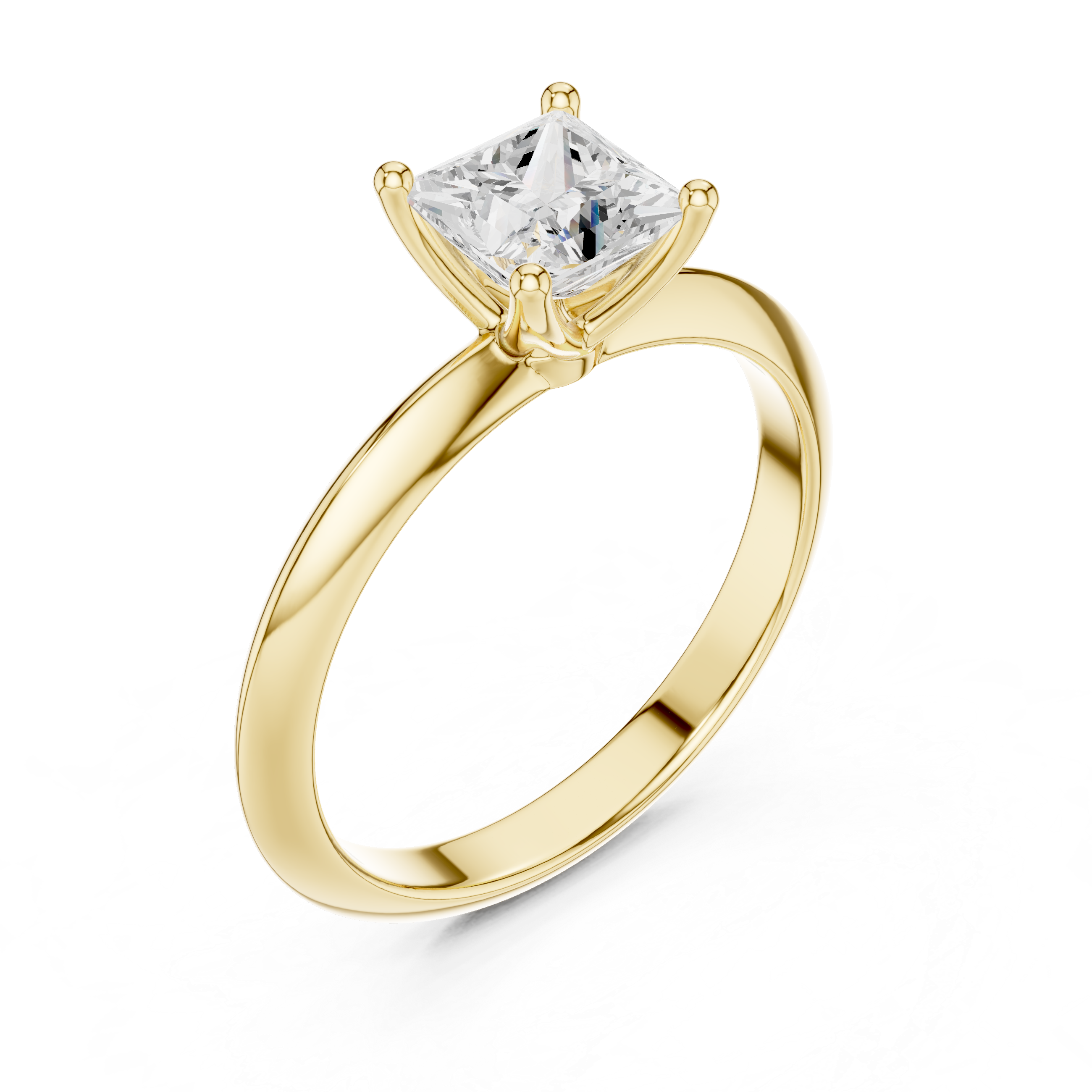 Aurielle Princess Cut Solitaire Diamond Engagement Ring
