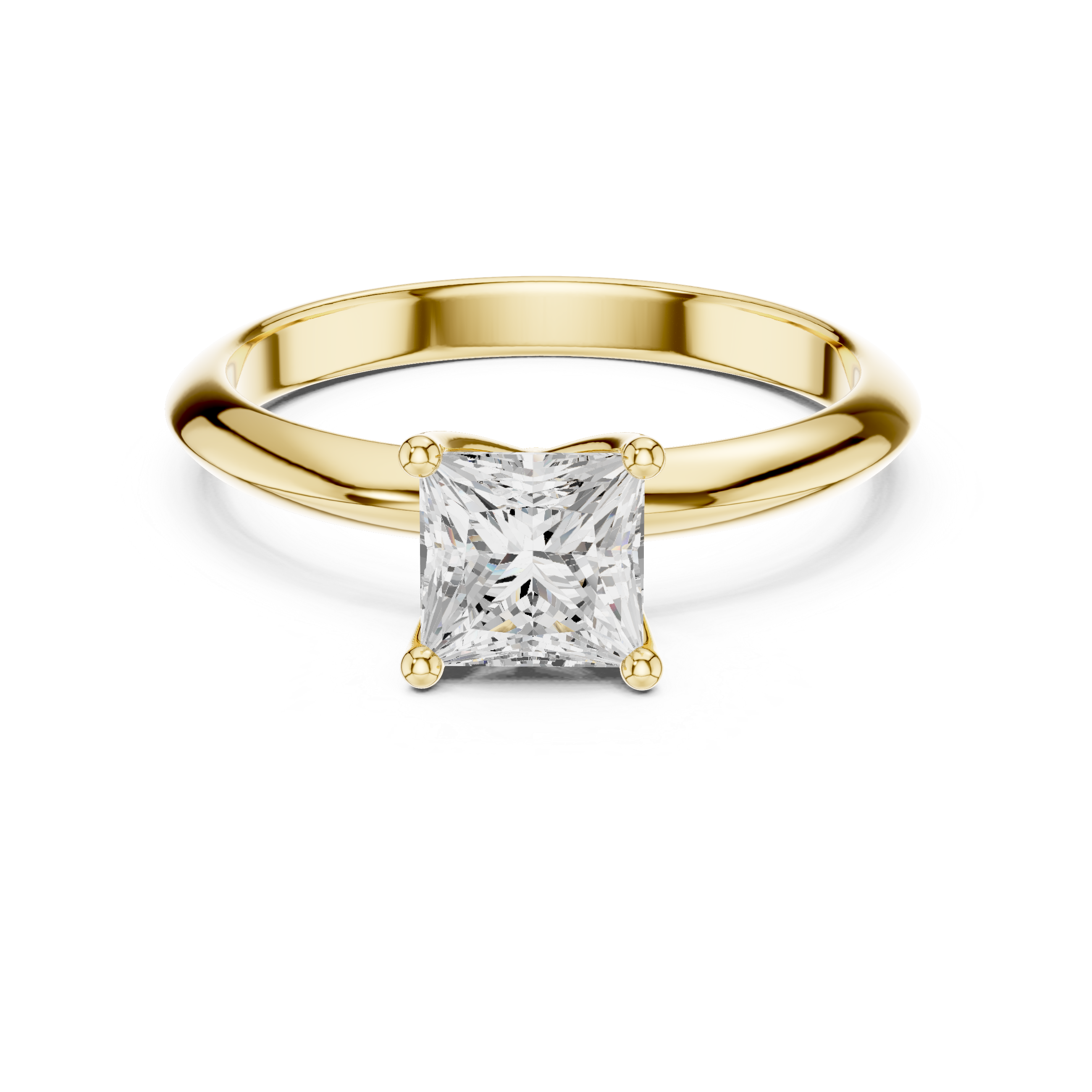 Aurielle Princess Cut Solitaire Diamond Engagement Ring