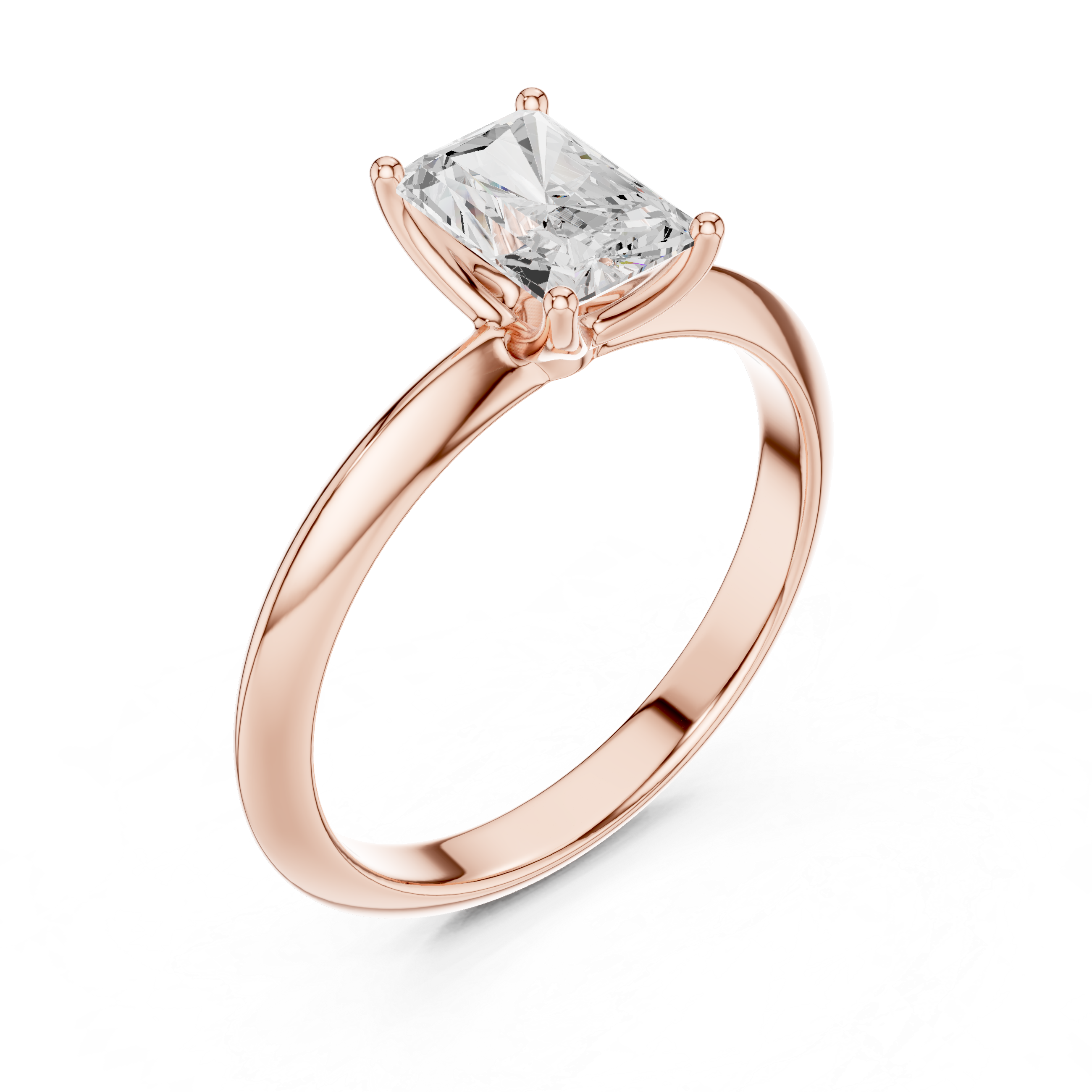 Celeste Radiant Solitaire Ring