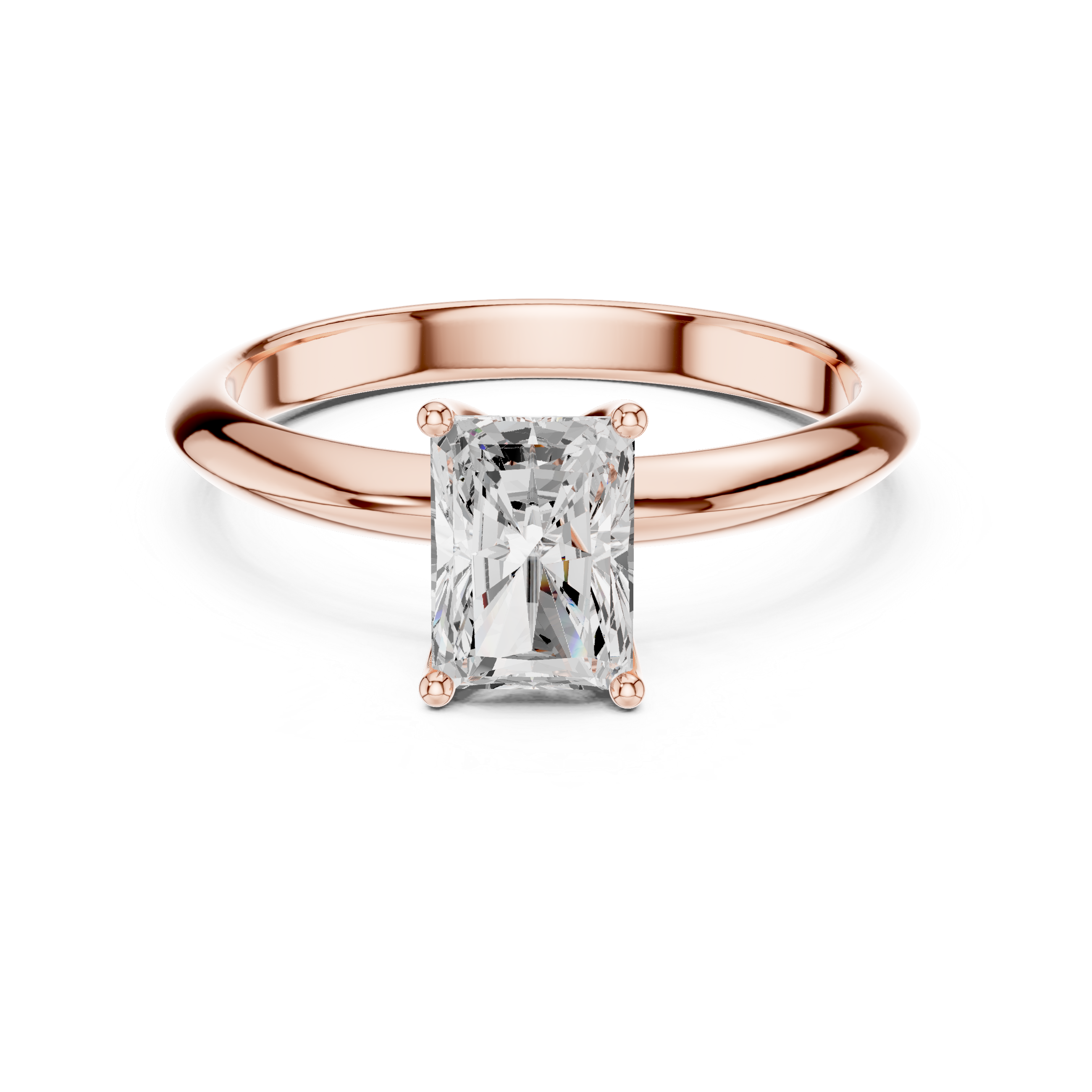 Celeste Radiant Solitaire Ring