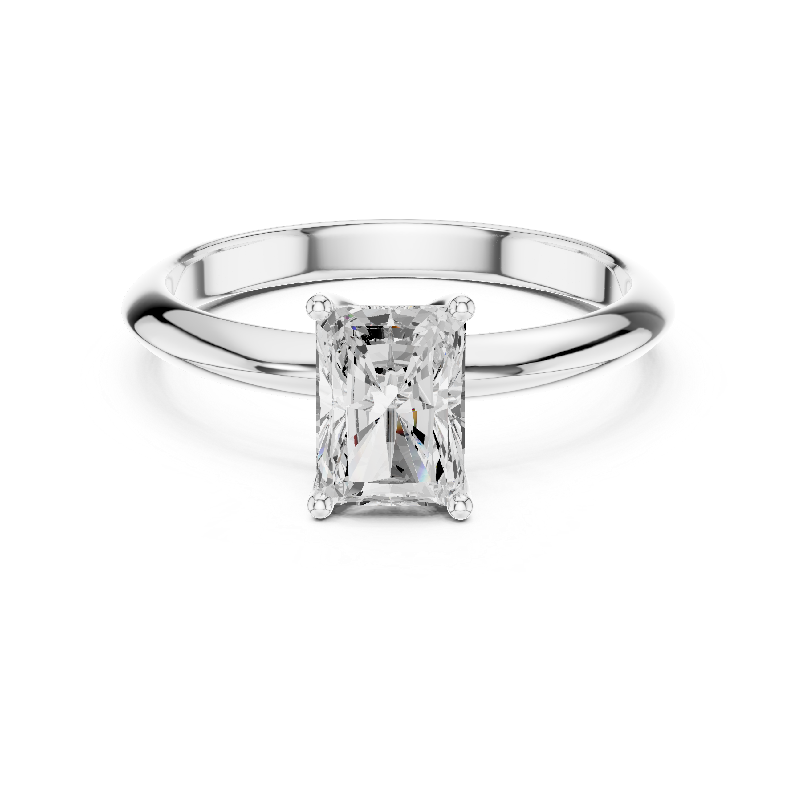 Celeste Radiant Solitaire Ring