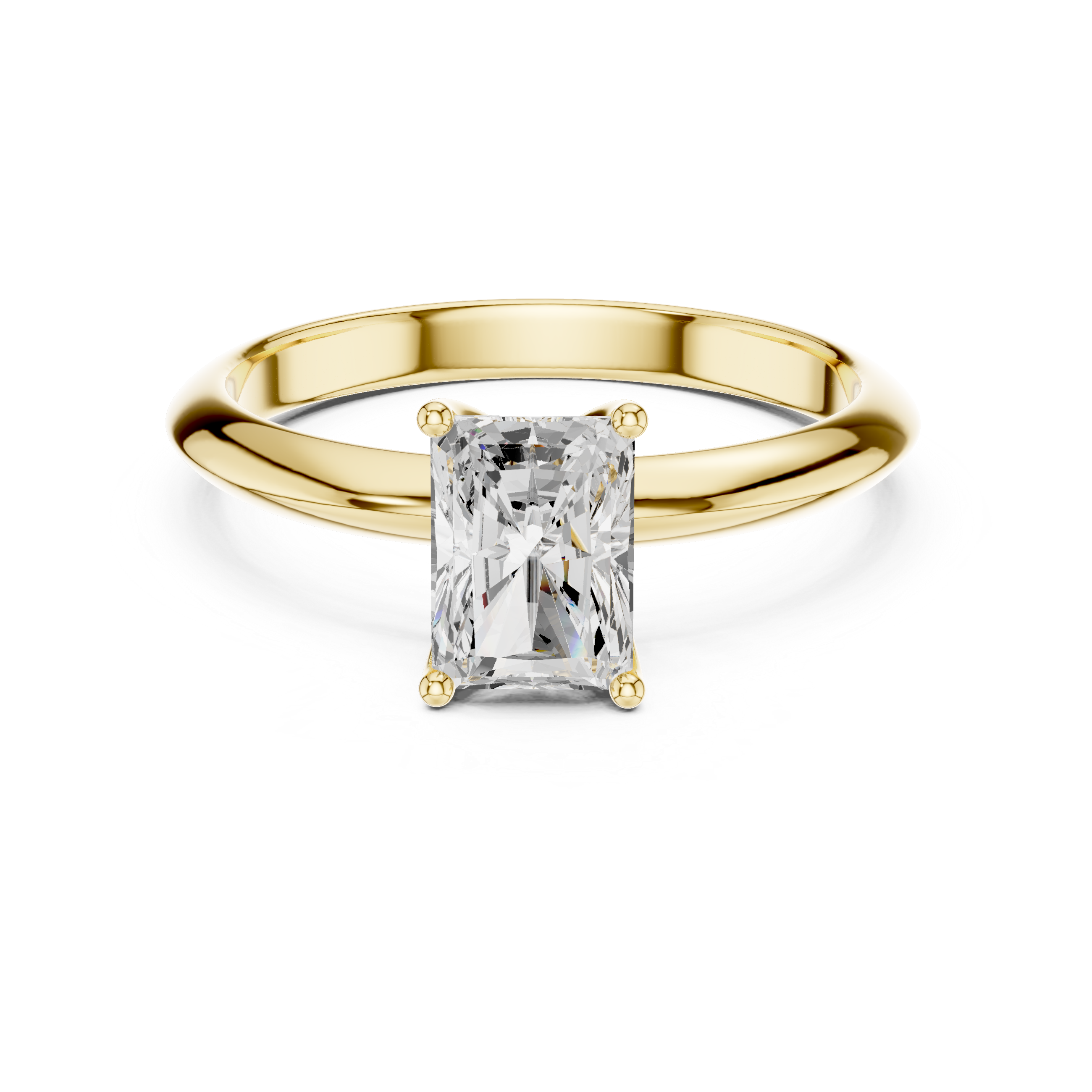Celeste Radiant Solitaire Ring