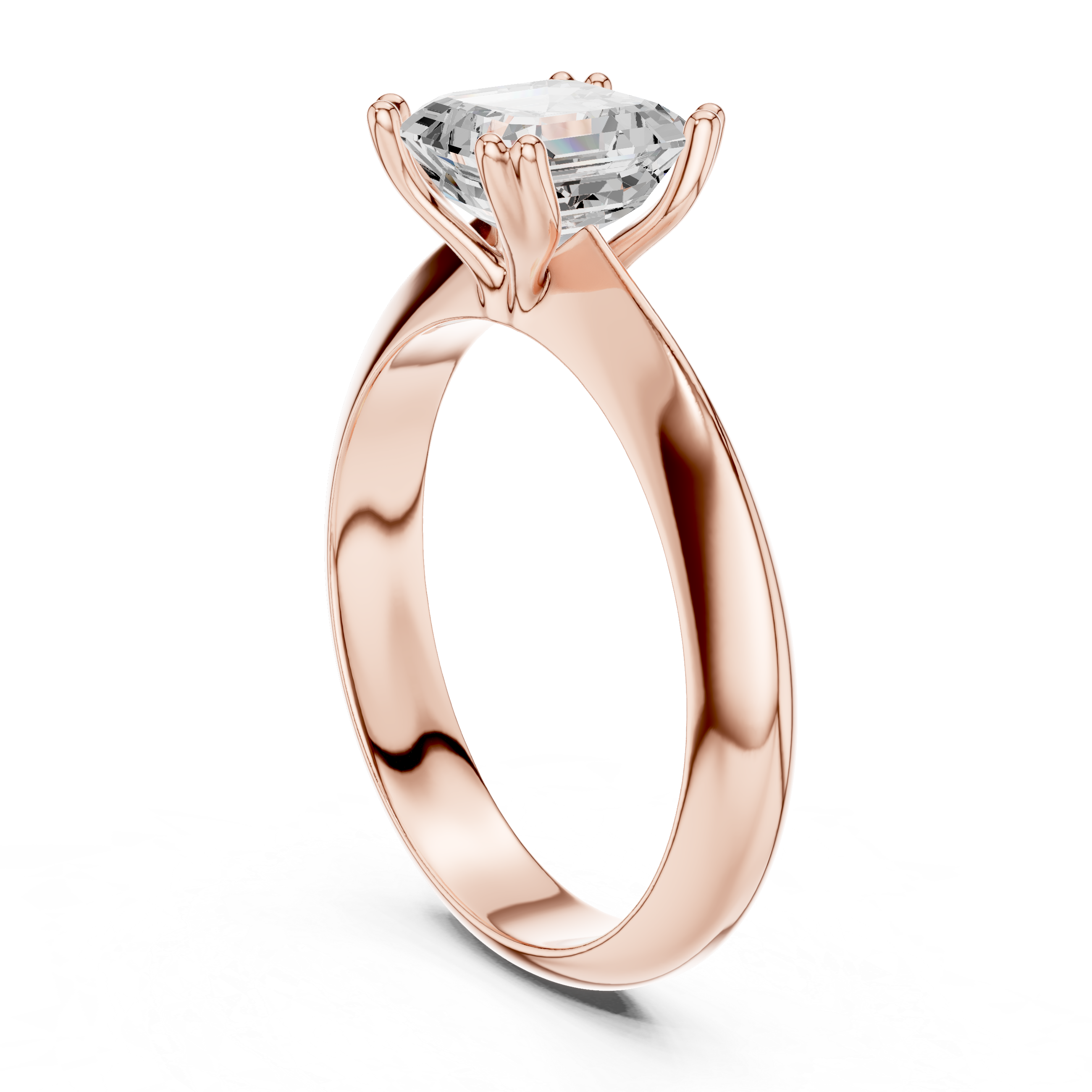Élan Asscher Solitaire Diamond Ring