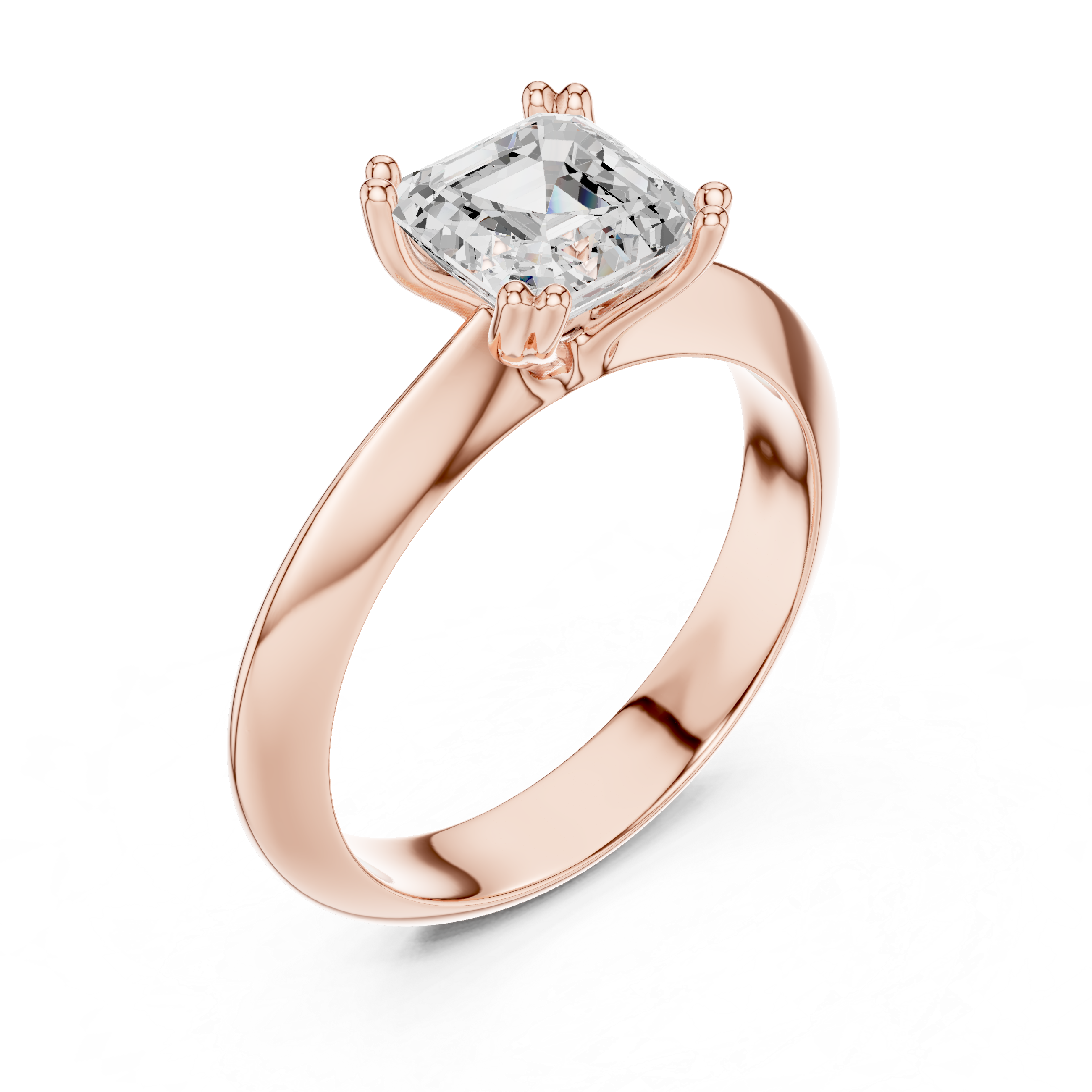 Élan Asscher Solitaire Diamond Ring