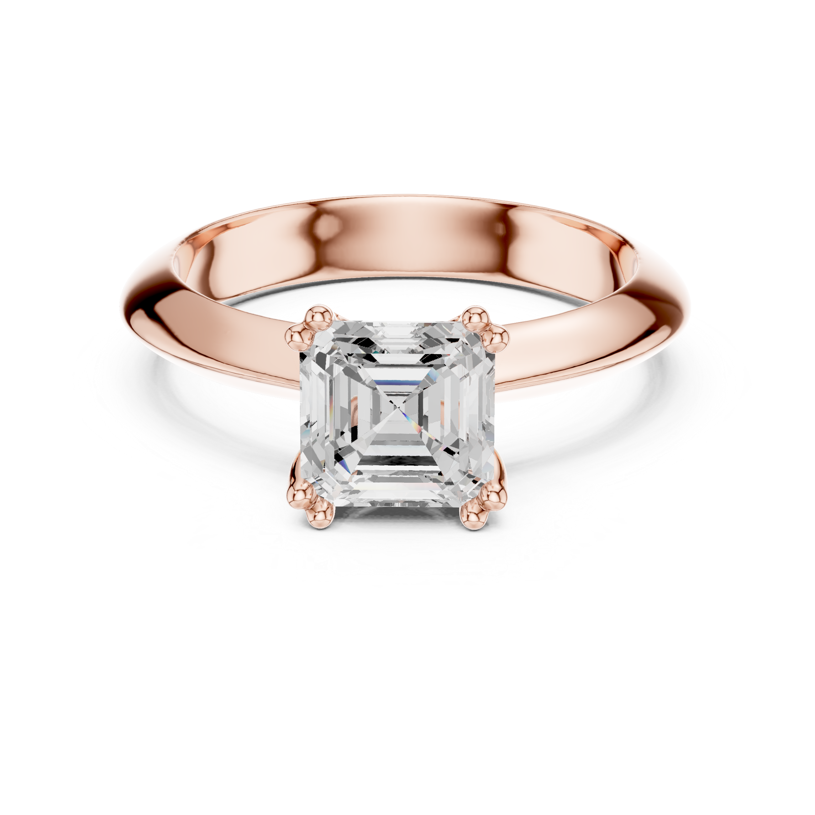 Élan Asscher Solitaire Diamond Ring