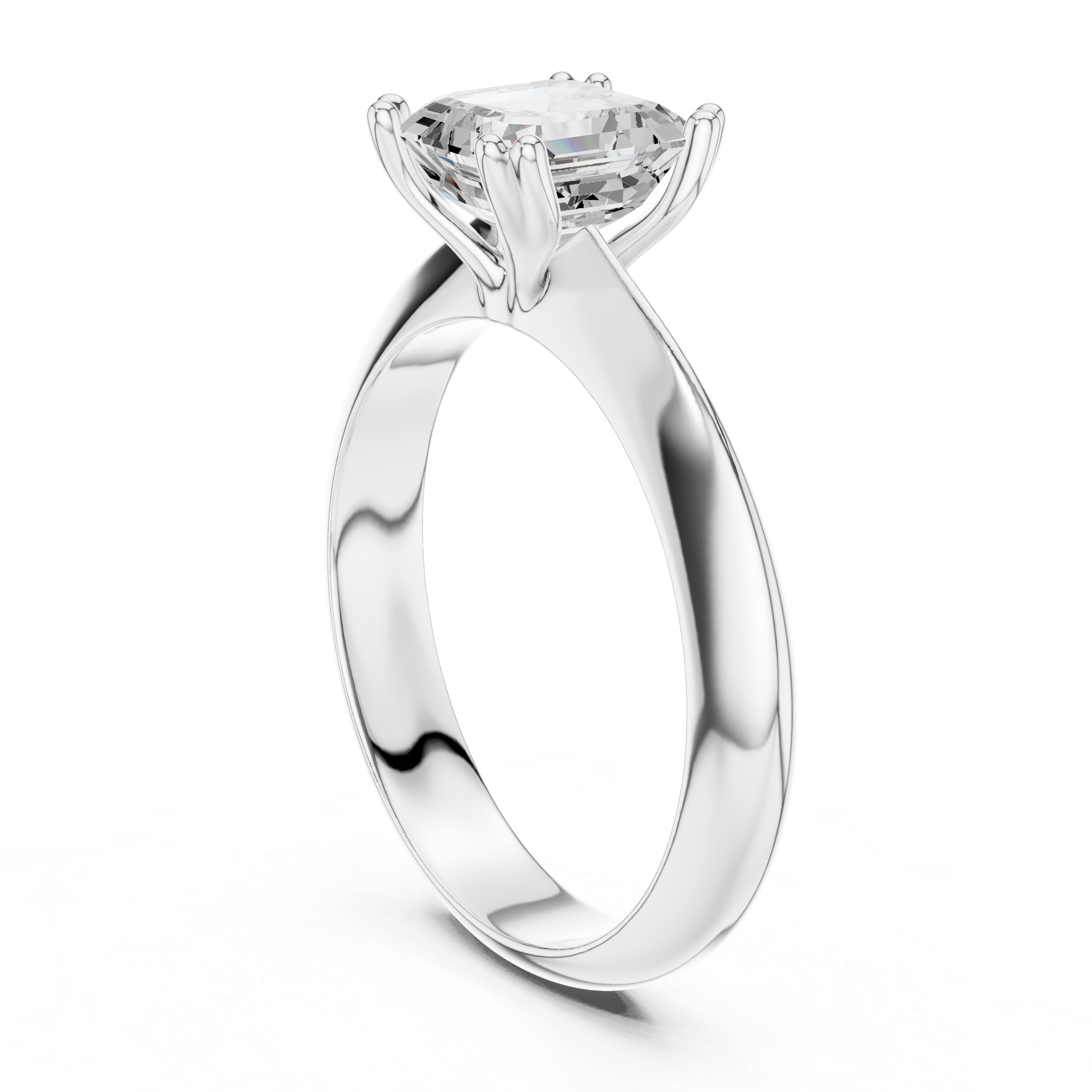 Élan Asscher Solitaire Diamond Ring
