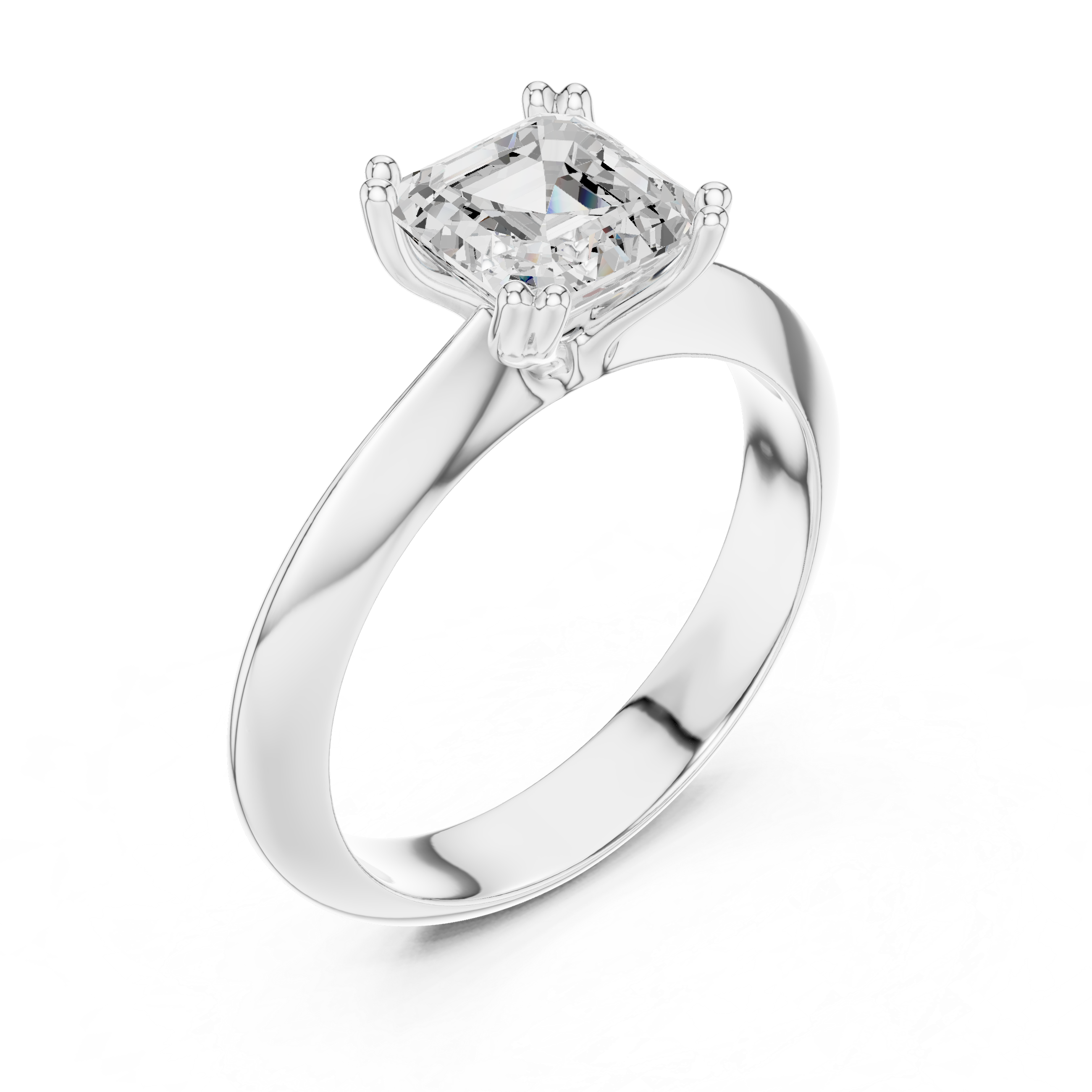 Élan Asscher Solitaire Diamond Ring