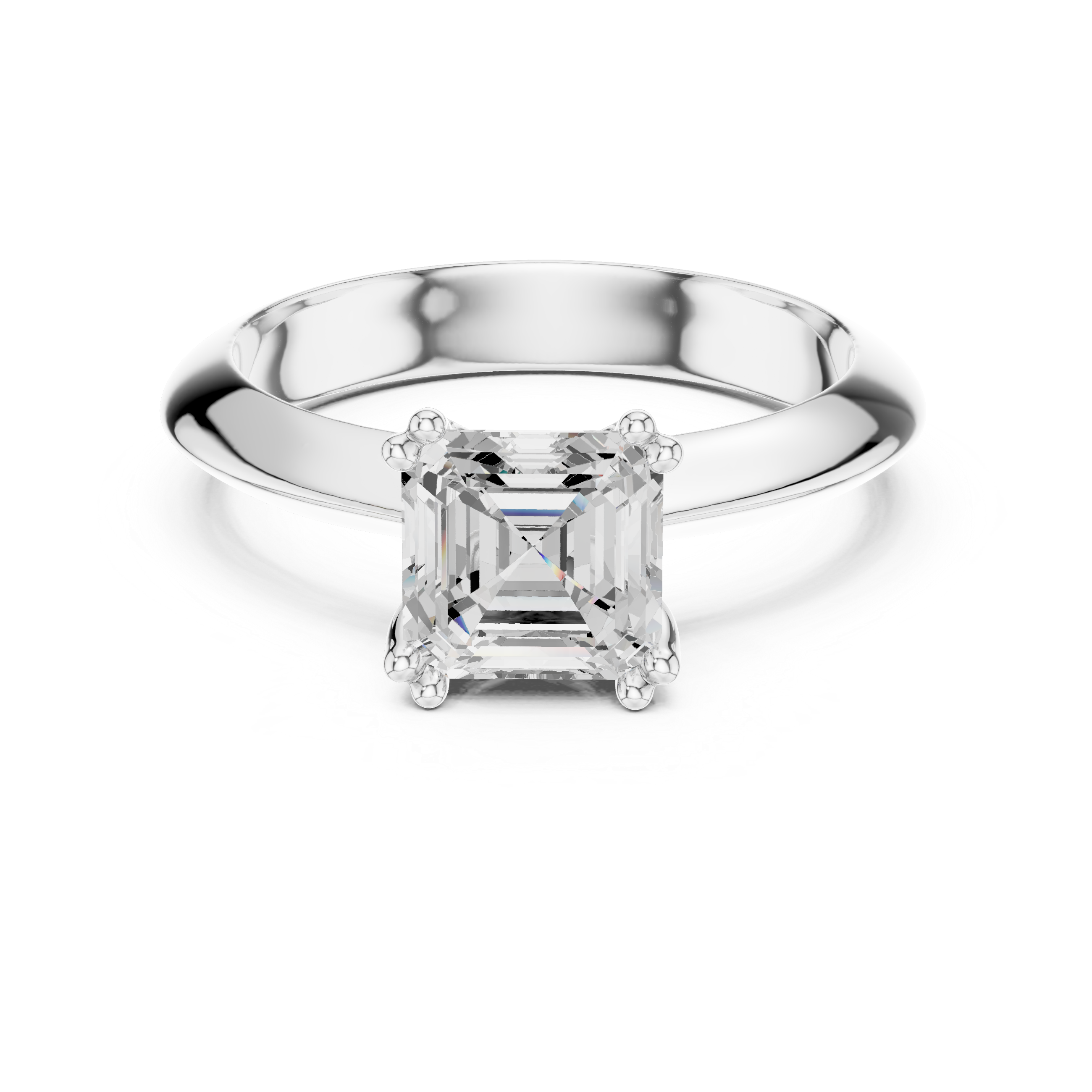 Élan Asscher Solitaire Diamond Ring