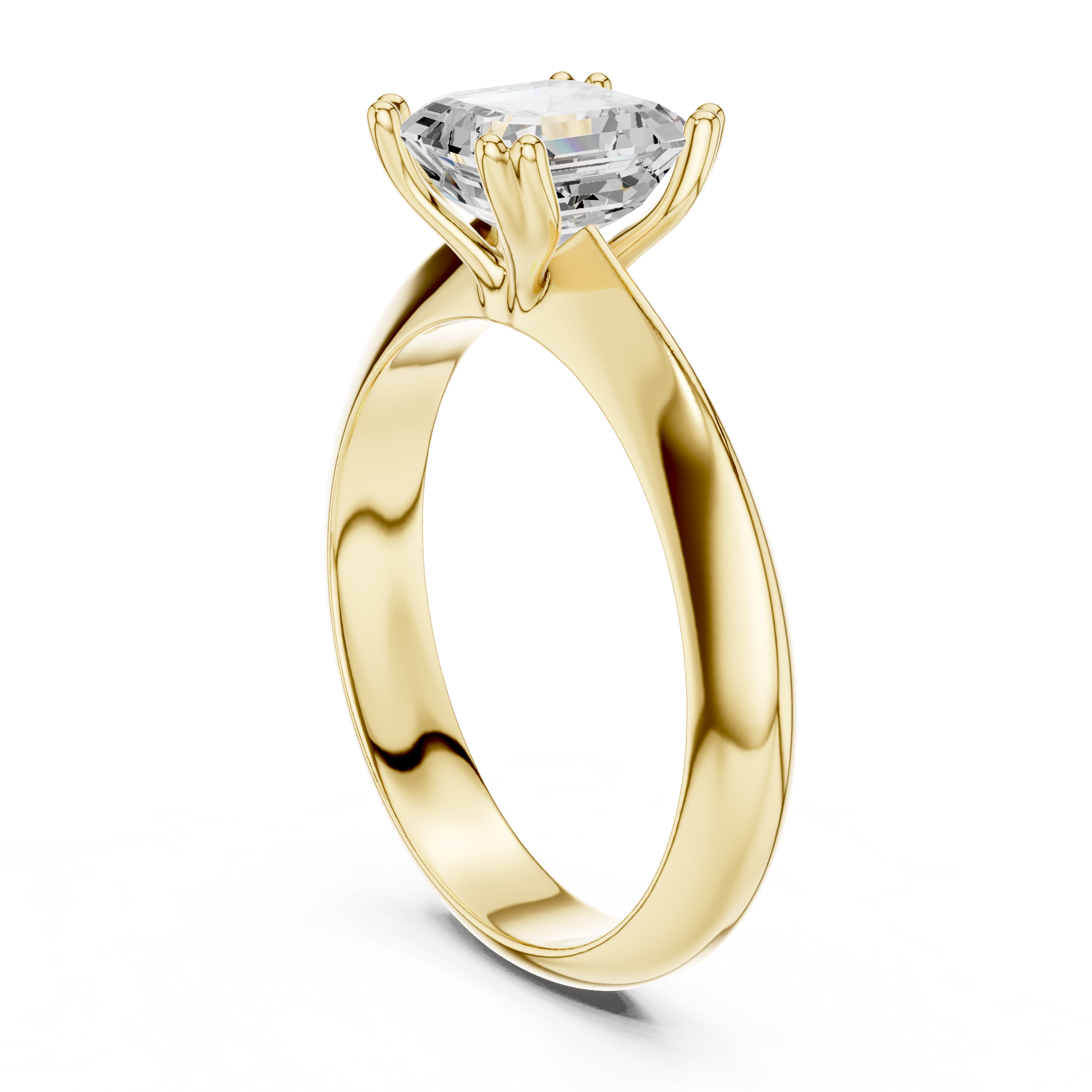 Élan Asscher Solitaire Diamond Ring