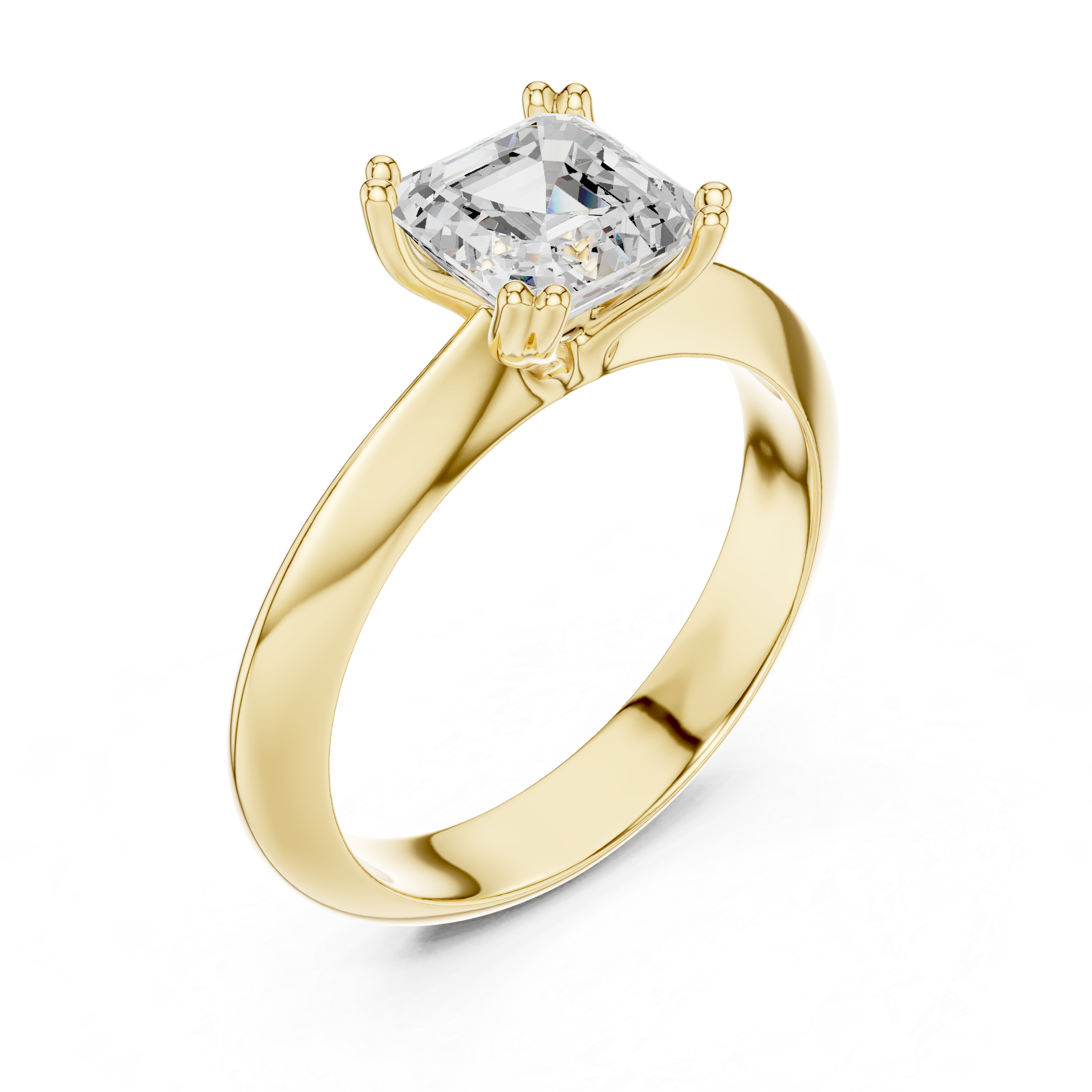 Élan Asscher Solitaire Diamond Ring