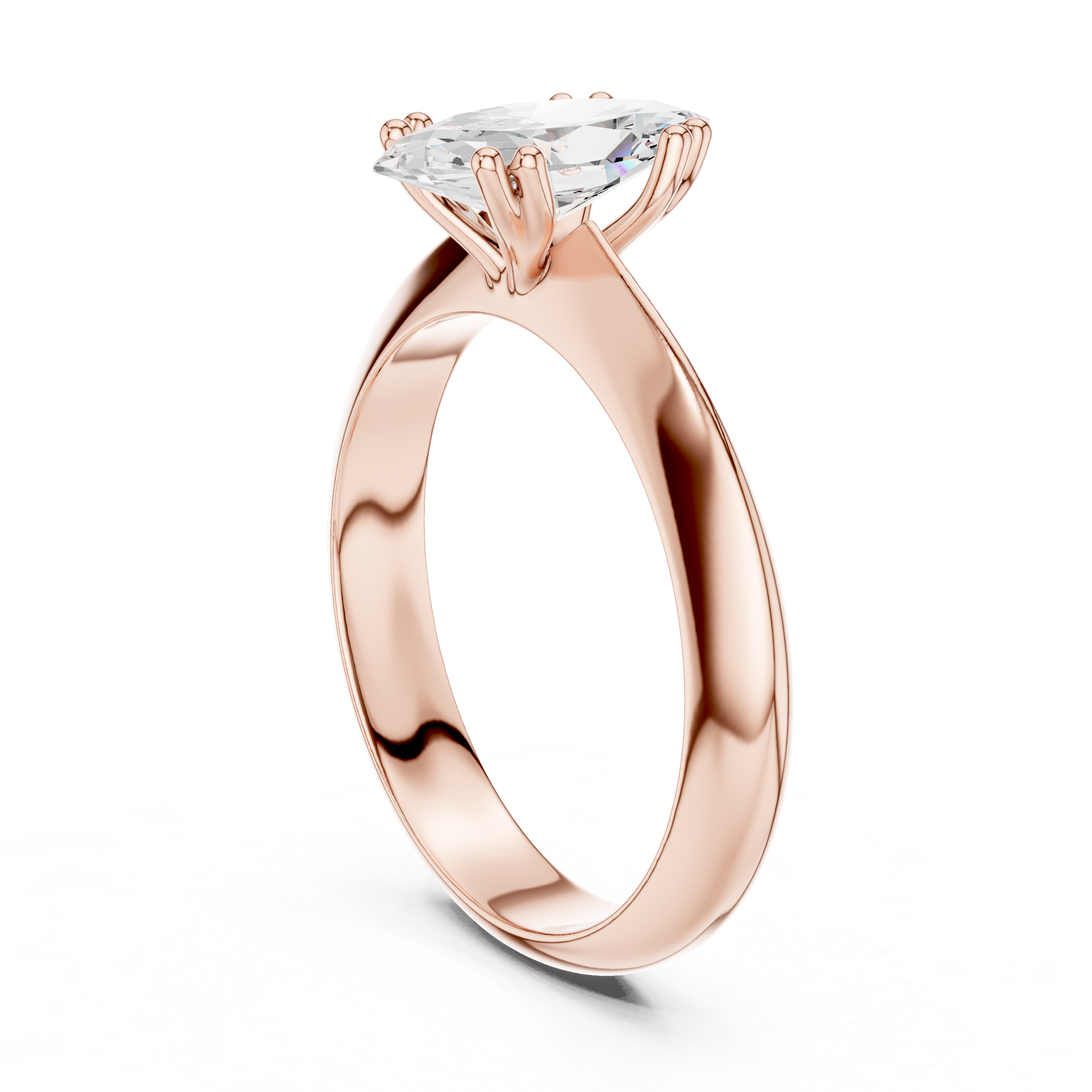 Aurielle Marquise Cut Solitaire Diamond Engagement Ring