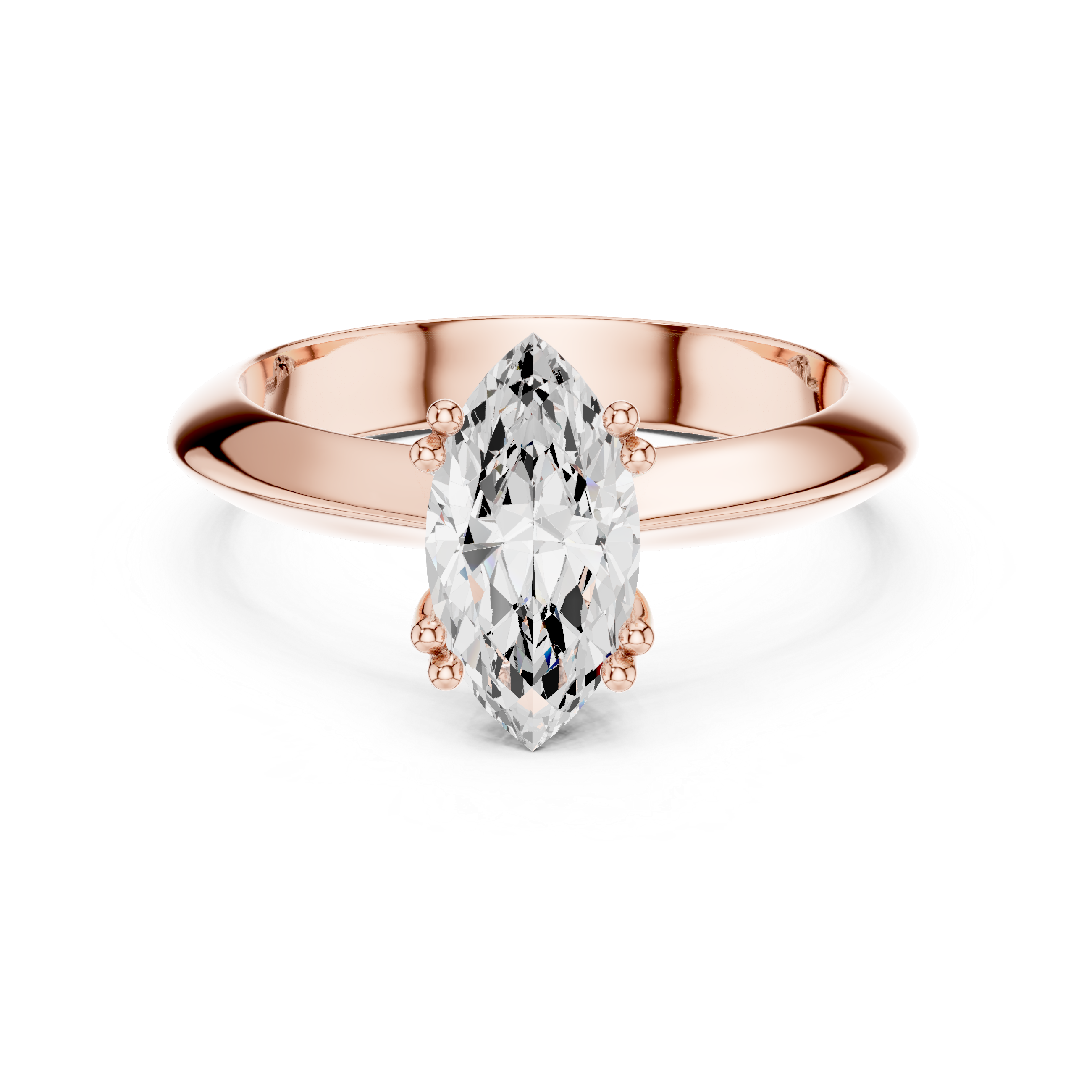 Aurielle Marquise Cut Solitaire Diamond Engagement Ring