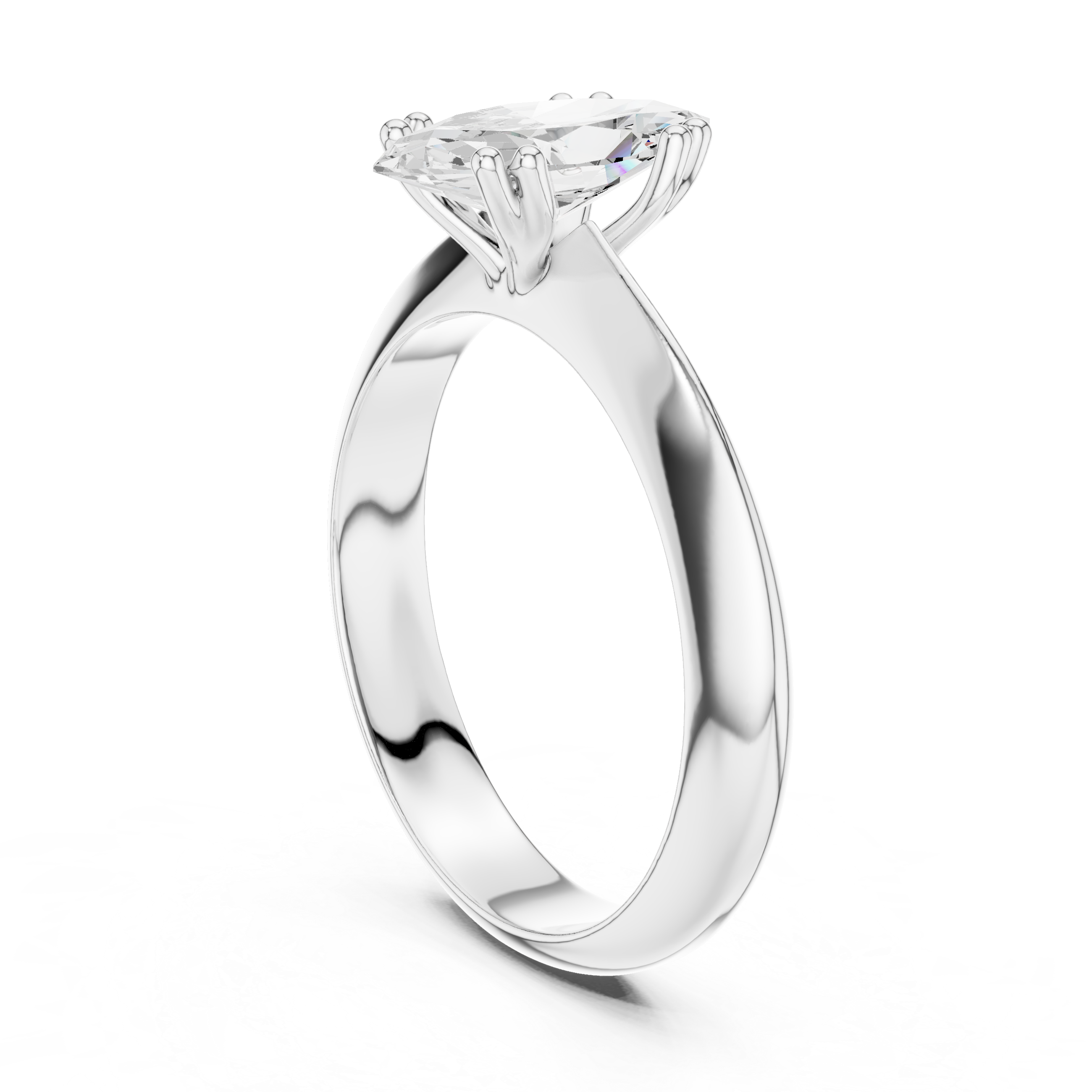 Aurielle Marquise Cut Solitaire Diamond Engagement Ring