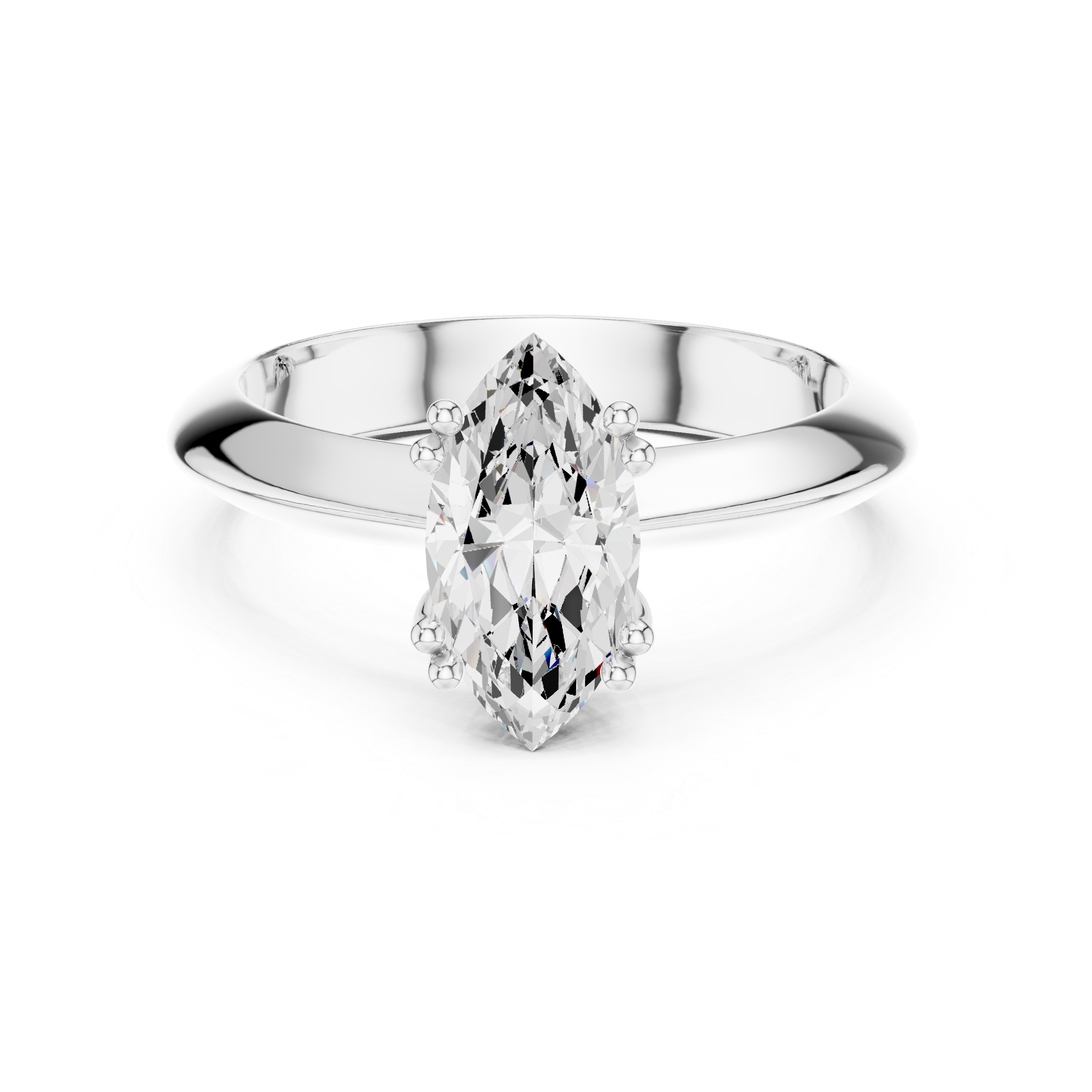 Aurielle Marquise Cut Solitaire Diamond Engagement Ring