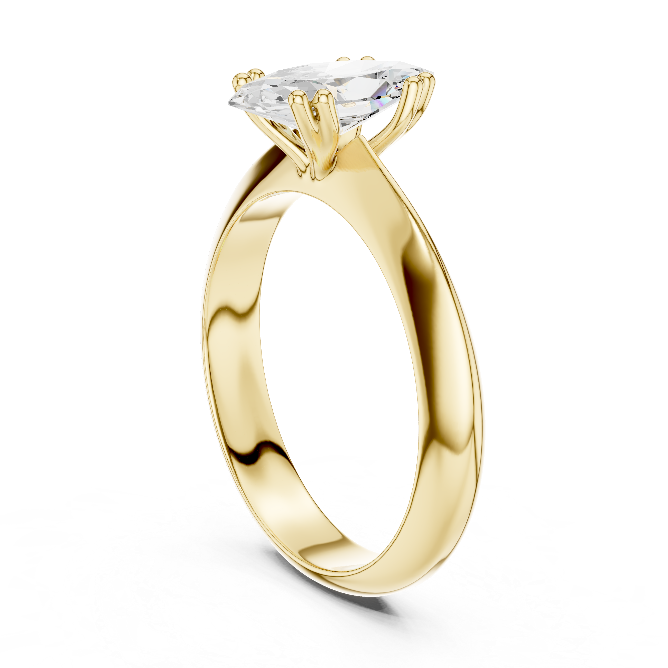 Aurielle Marquise Cut Solitaire Diamond Engagement Ring