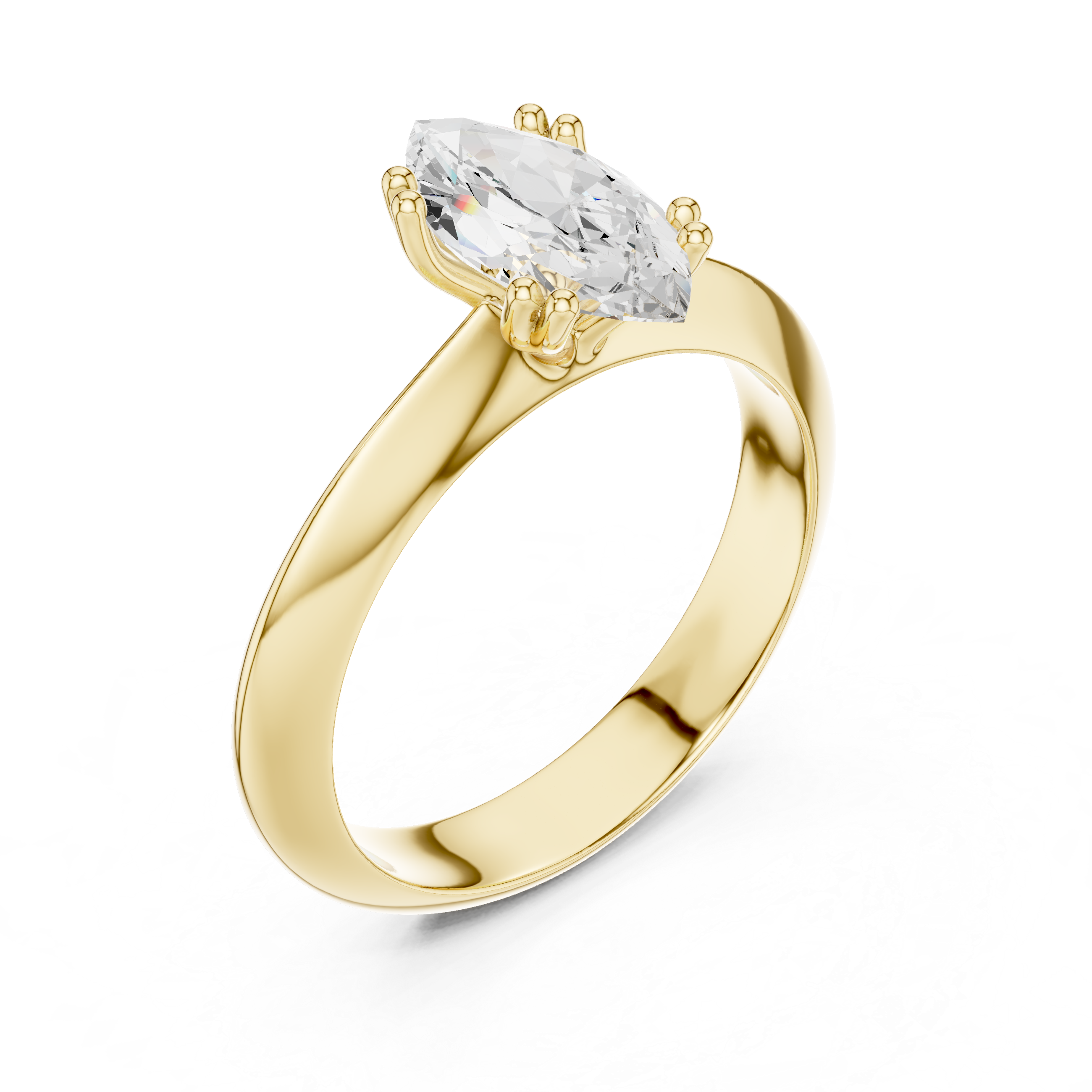 Aurielle Marquise Cut Solitaire Diamond Engagement Ring