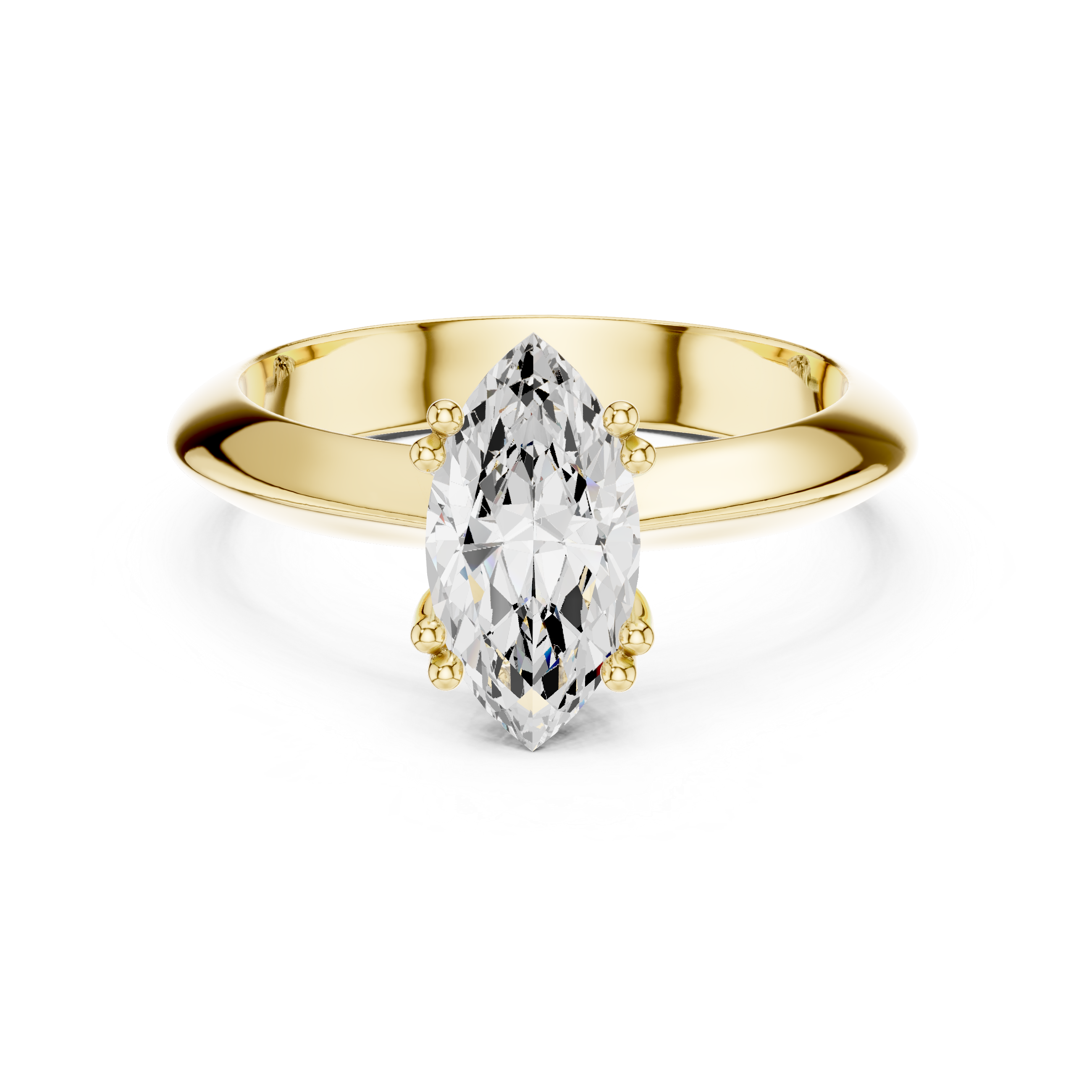 Aurielle Marquise Cut Solitaire Diamond Engagement Ring