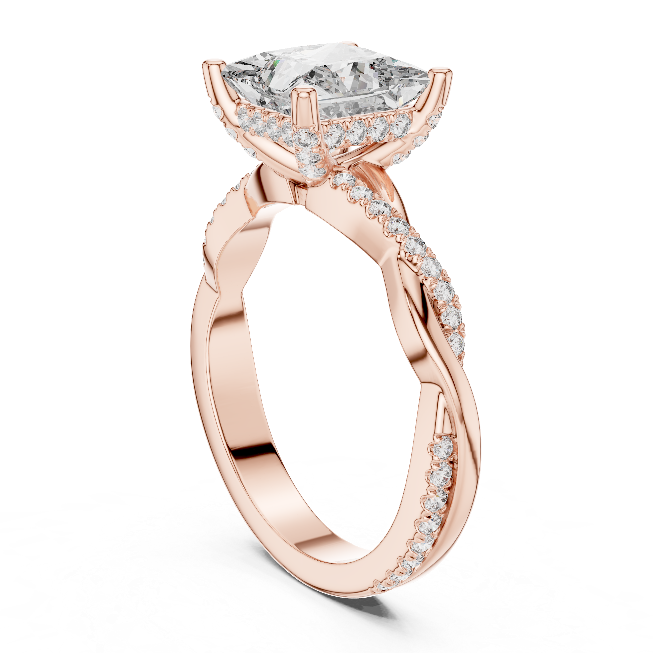 Avielle Twisted Diamond Engagement Ring