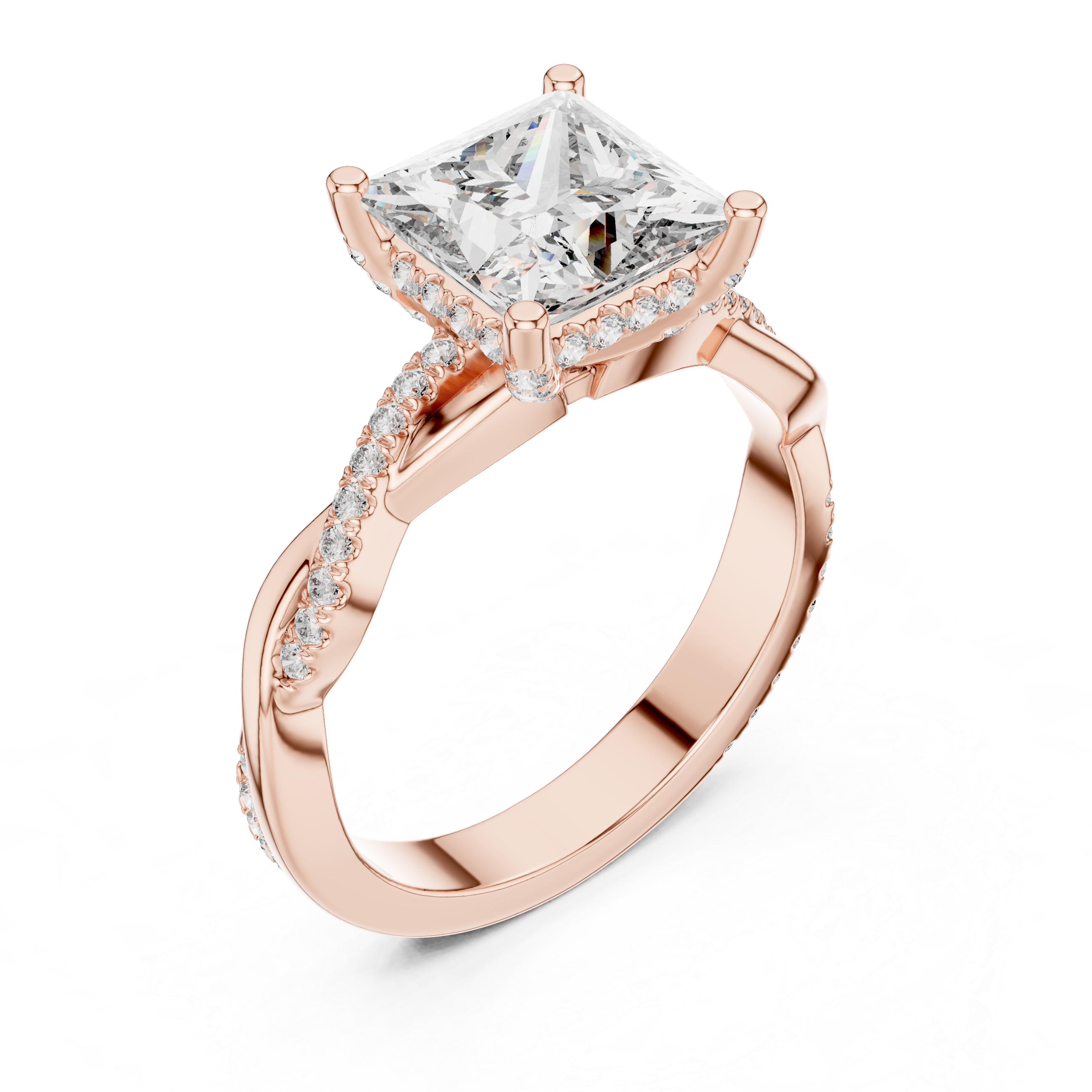 Avielle Twisted Diamond Engagement Ring