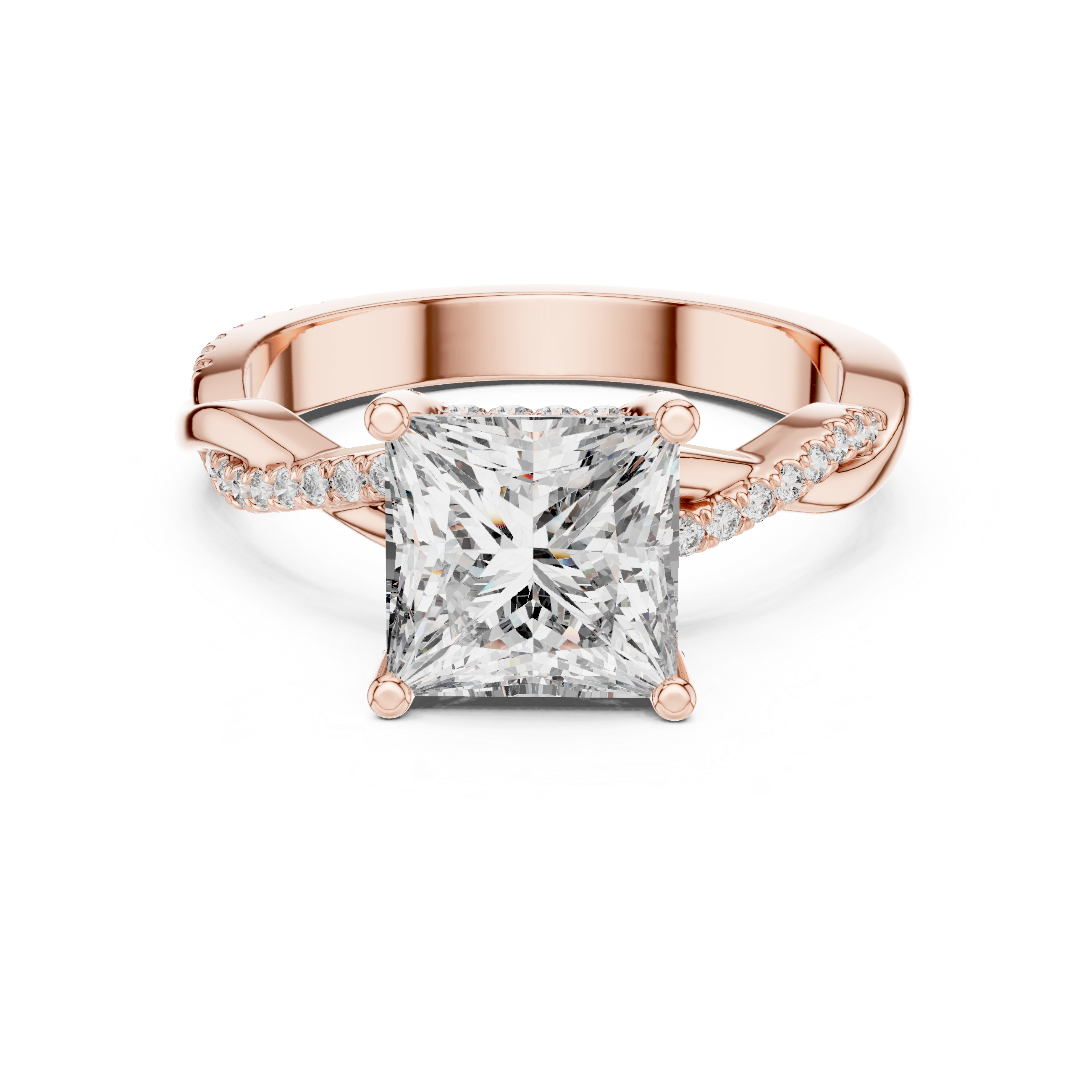Avielle Twisted Diamond Engagement Ring