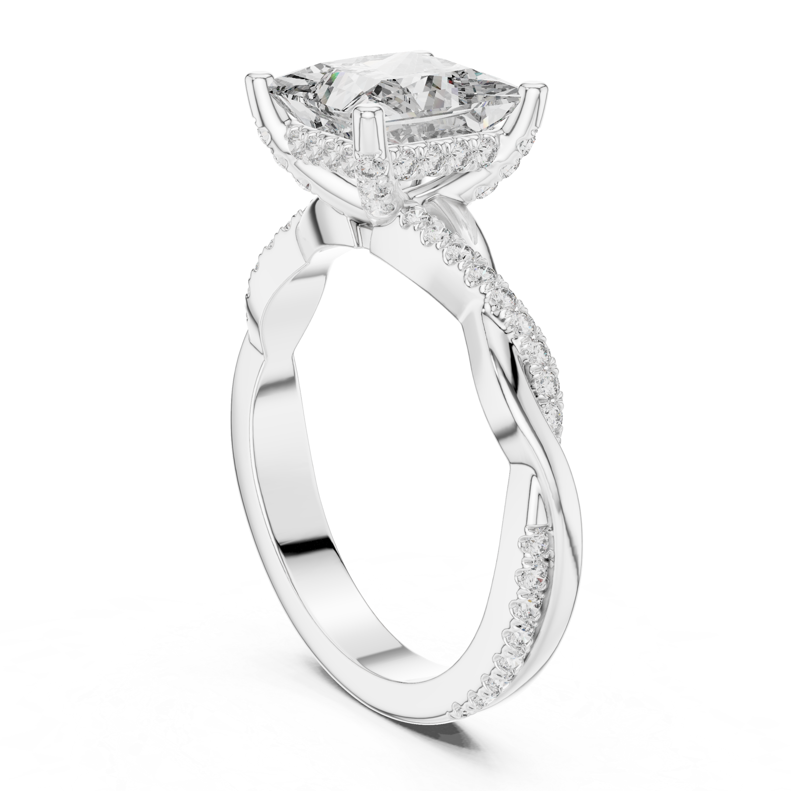 Avielle Twisted Diamond Engagement Ring