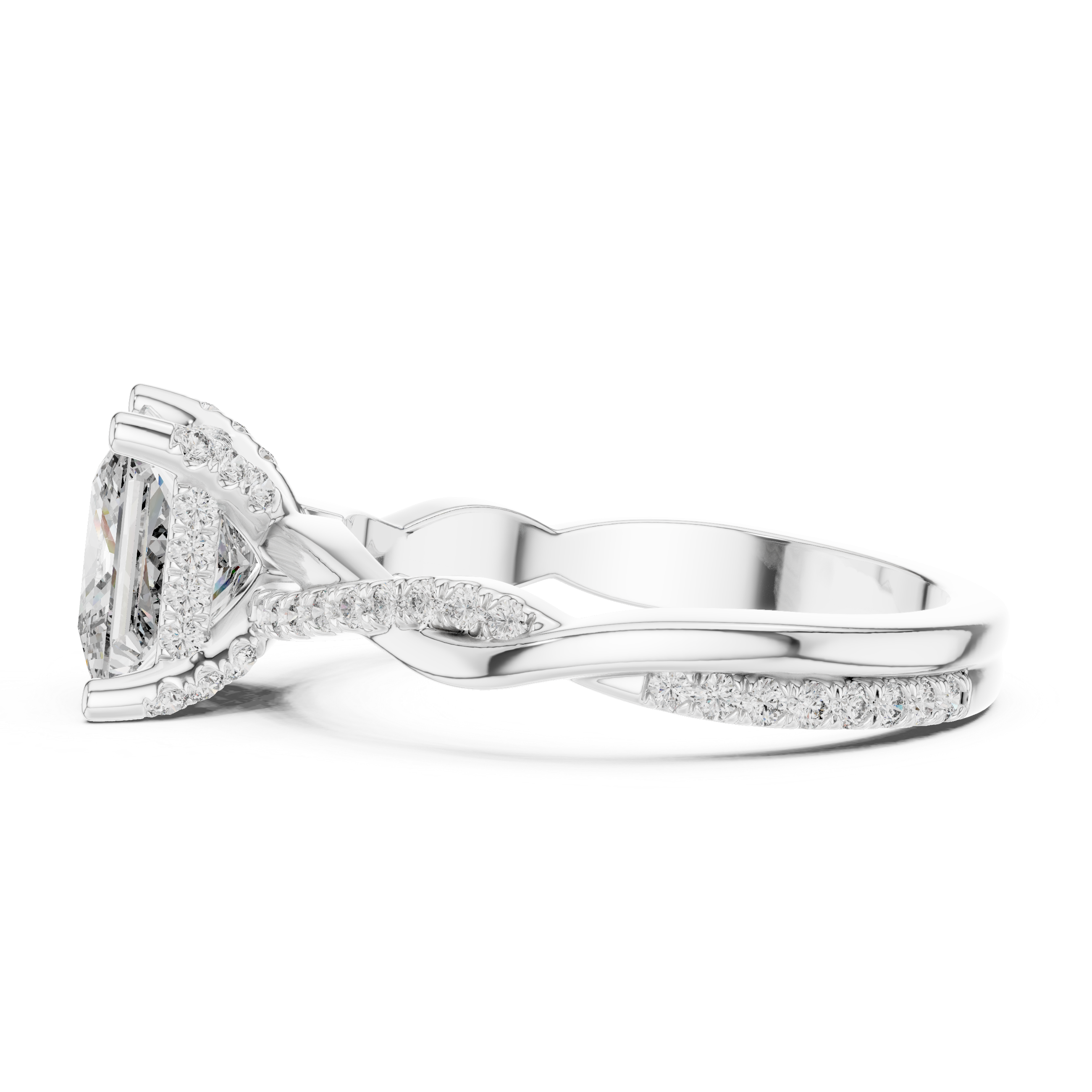 Avielle Twisted Diamond Engagement Ring