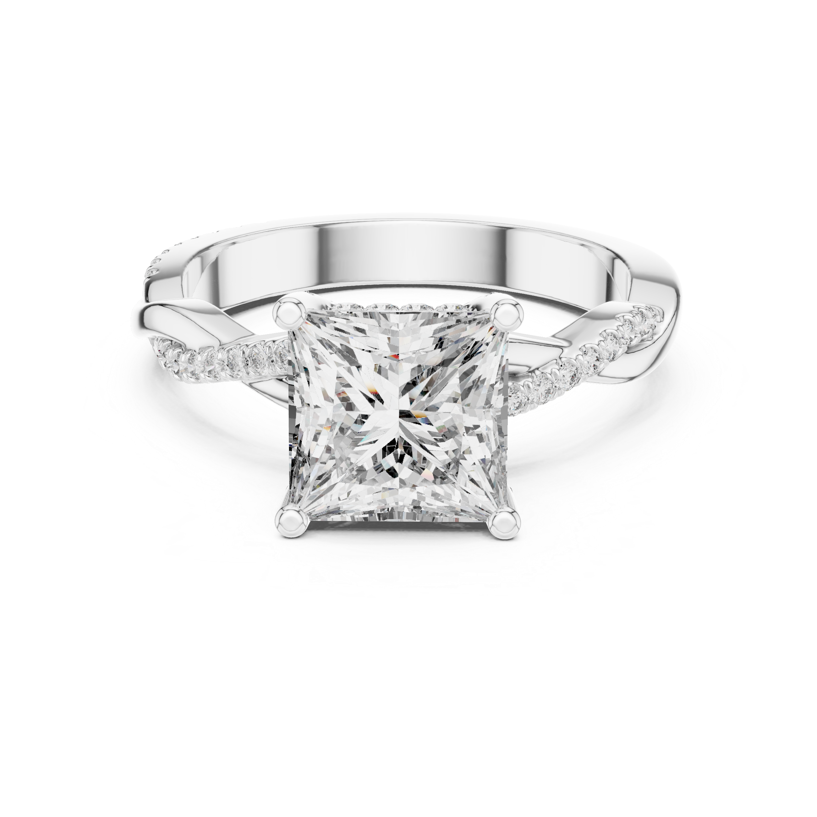 Avielle Twisted Diamond Engagement Ring