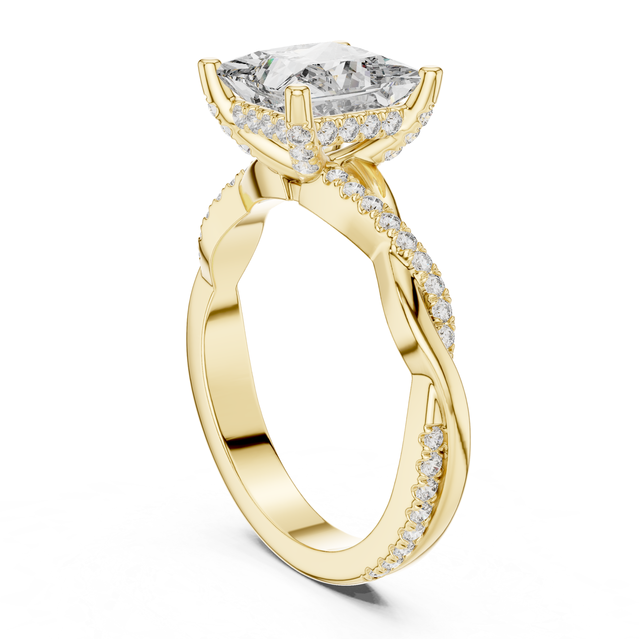 Avielle Twisted Diamond Engagement Ring