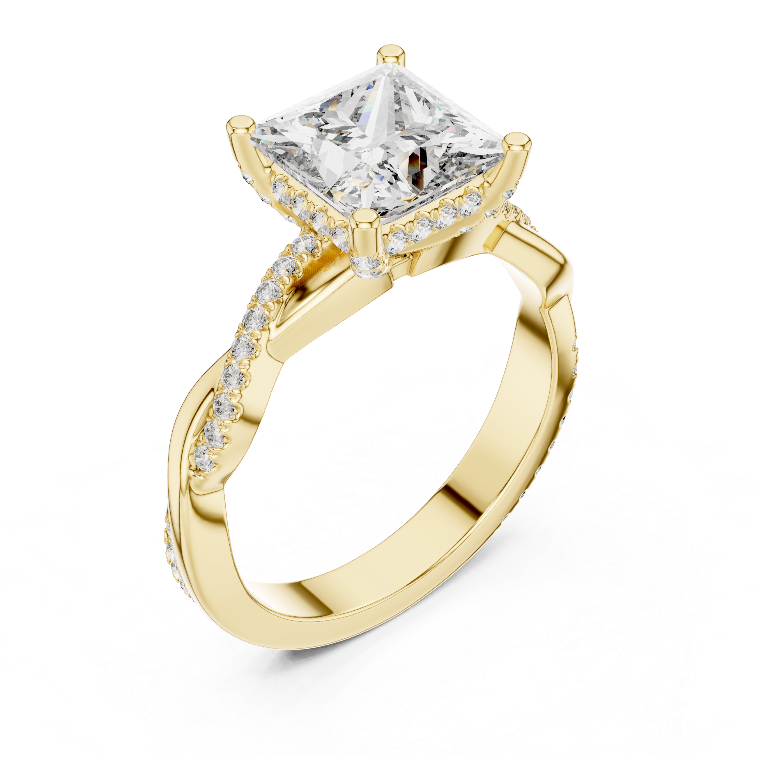 Avielle Twisted Diamond Engagement Ring