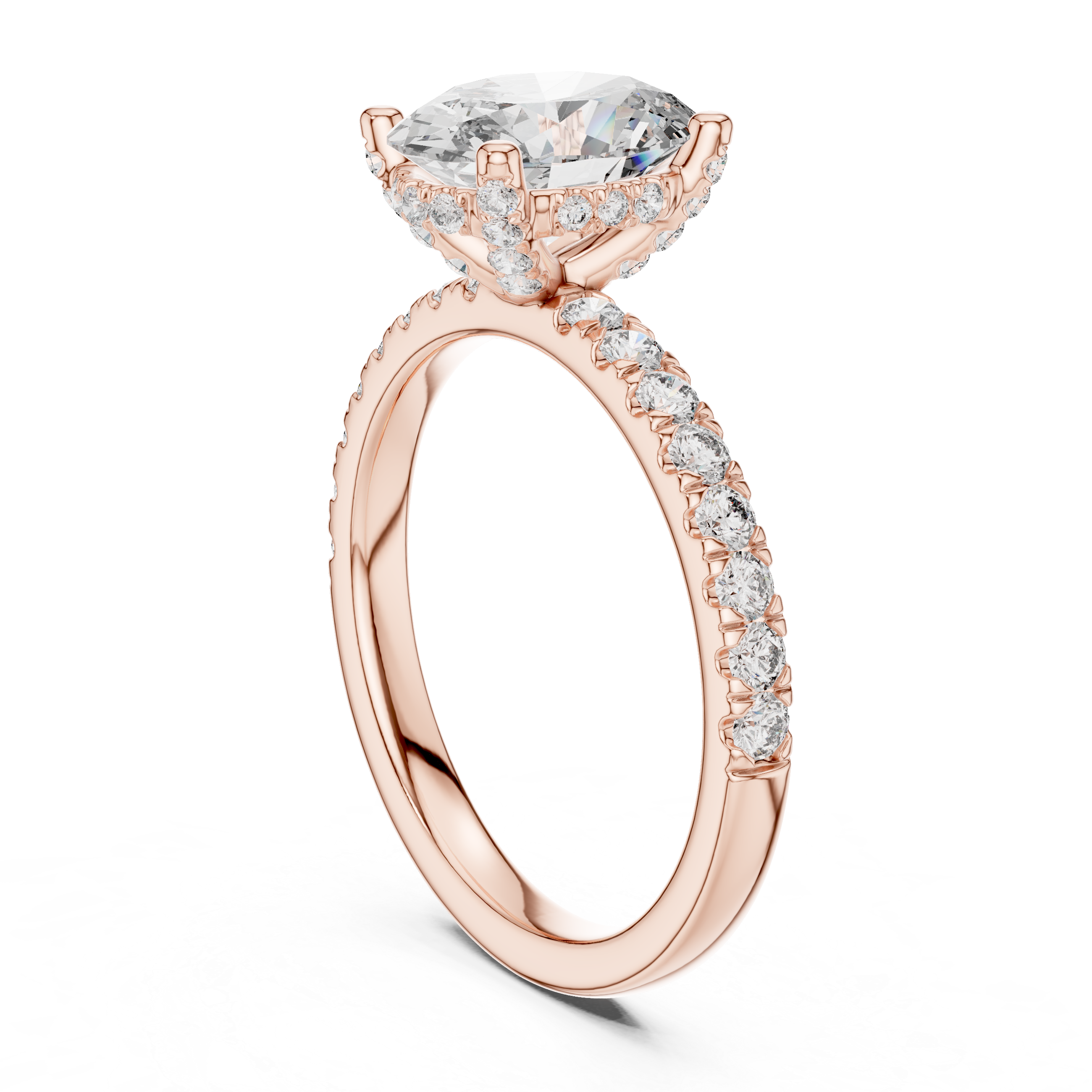 Orlina Oval Cut Fine Diamond Ring