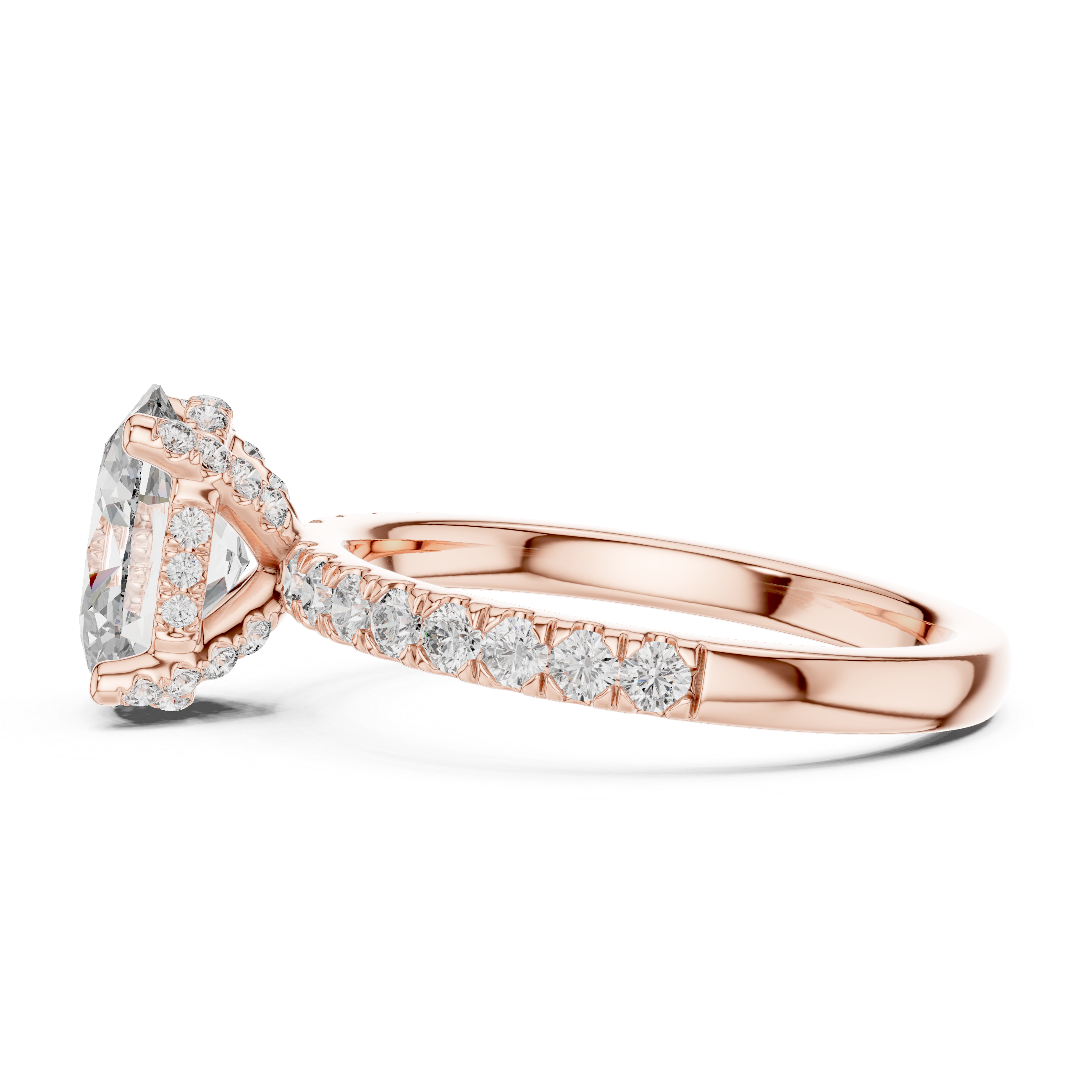 Orlina Oval Cut Fine Diamond Ring